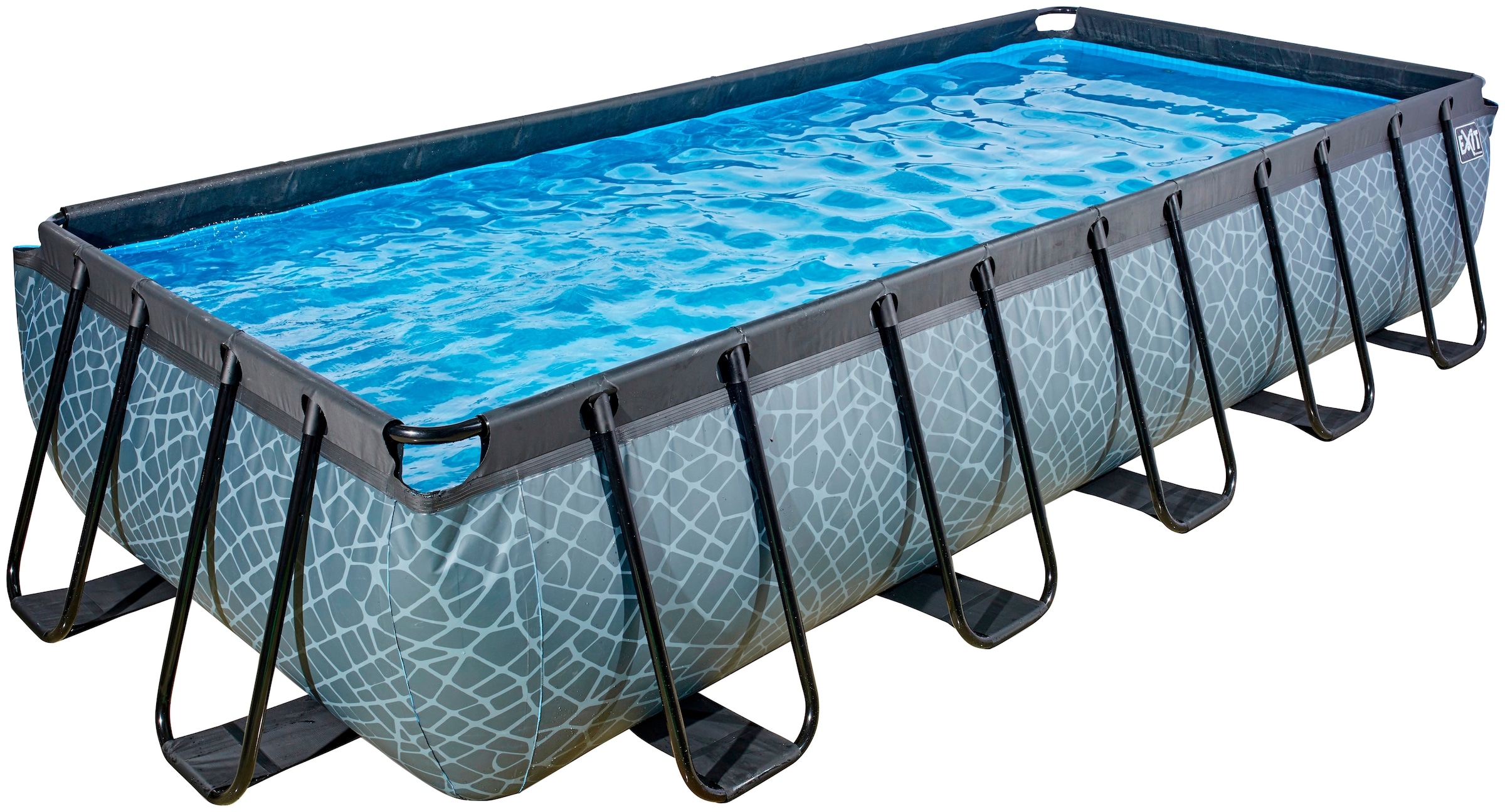 EXIT Framepool, (Set, 3 tlg.), BxLxH: 250x540x100 cm, inkl. Sicherheitsleiter, Sandfilteranlage