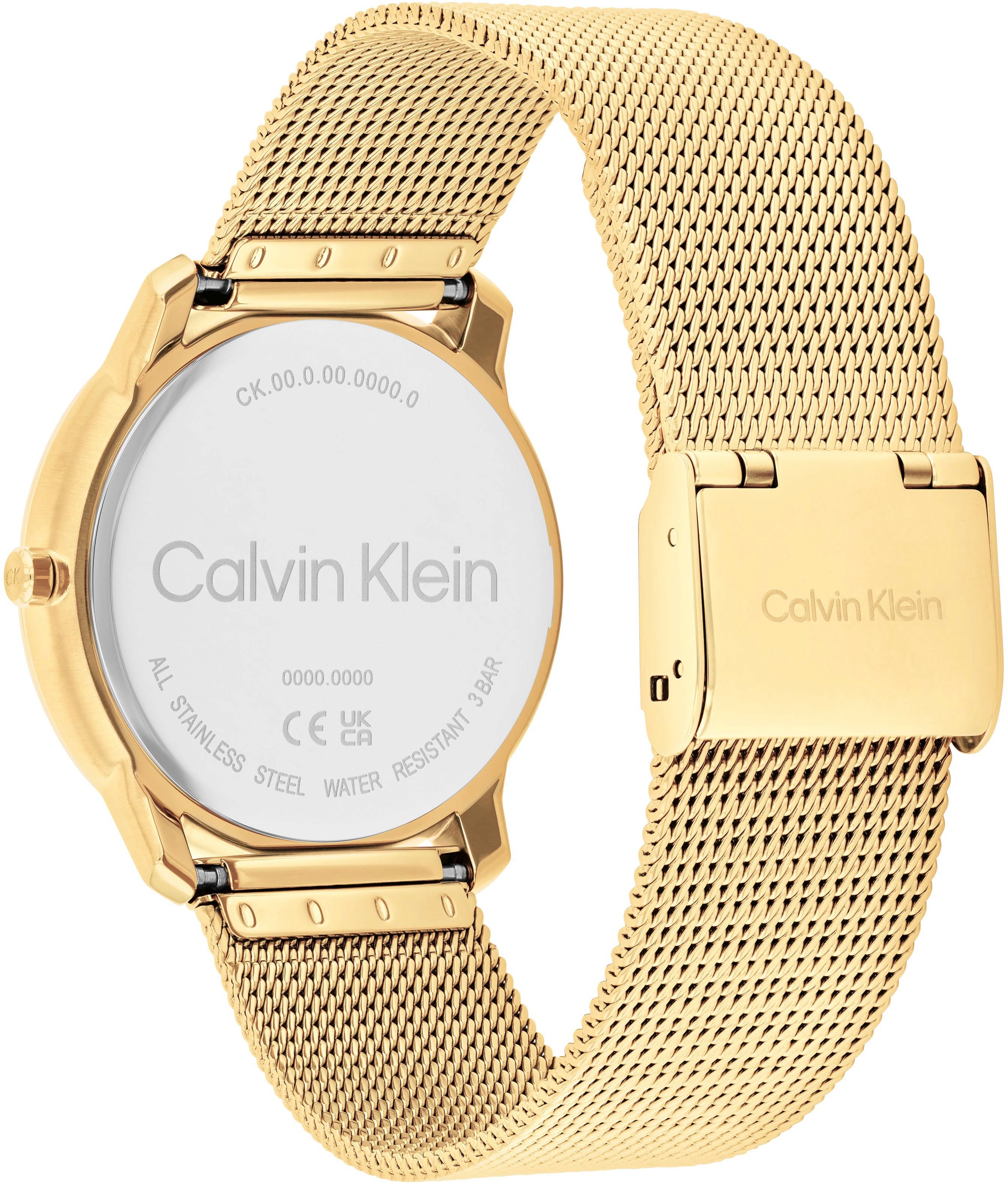 Calvin Klein Quarzuhr »CK ICONIC 35 mm«, Armbanduhr, Damenuhr, Edelstahlarmband, analog
