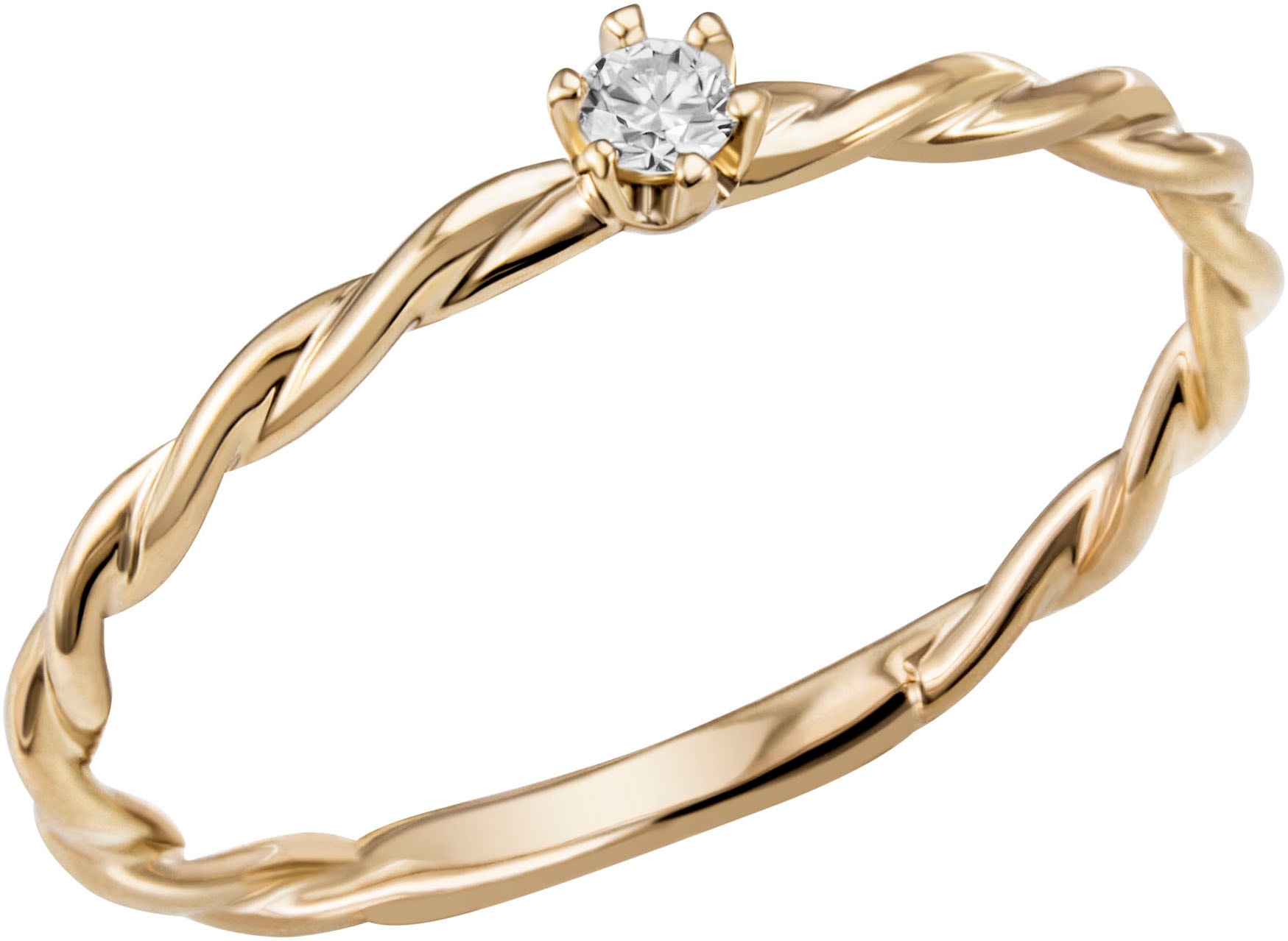 Bild von Firetti Fingerring »Schmuck Geschenk Gold 585 Goldring Vorsteckring«, mit Brillant