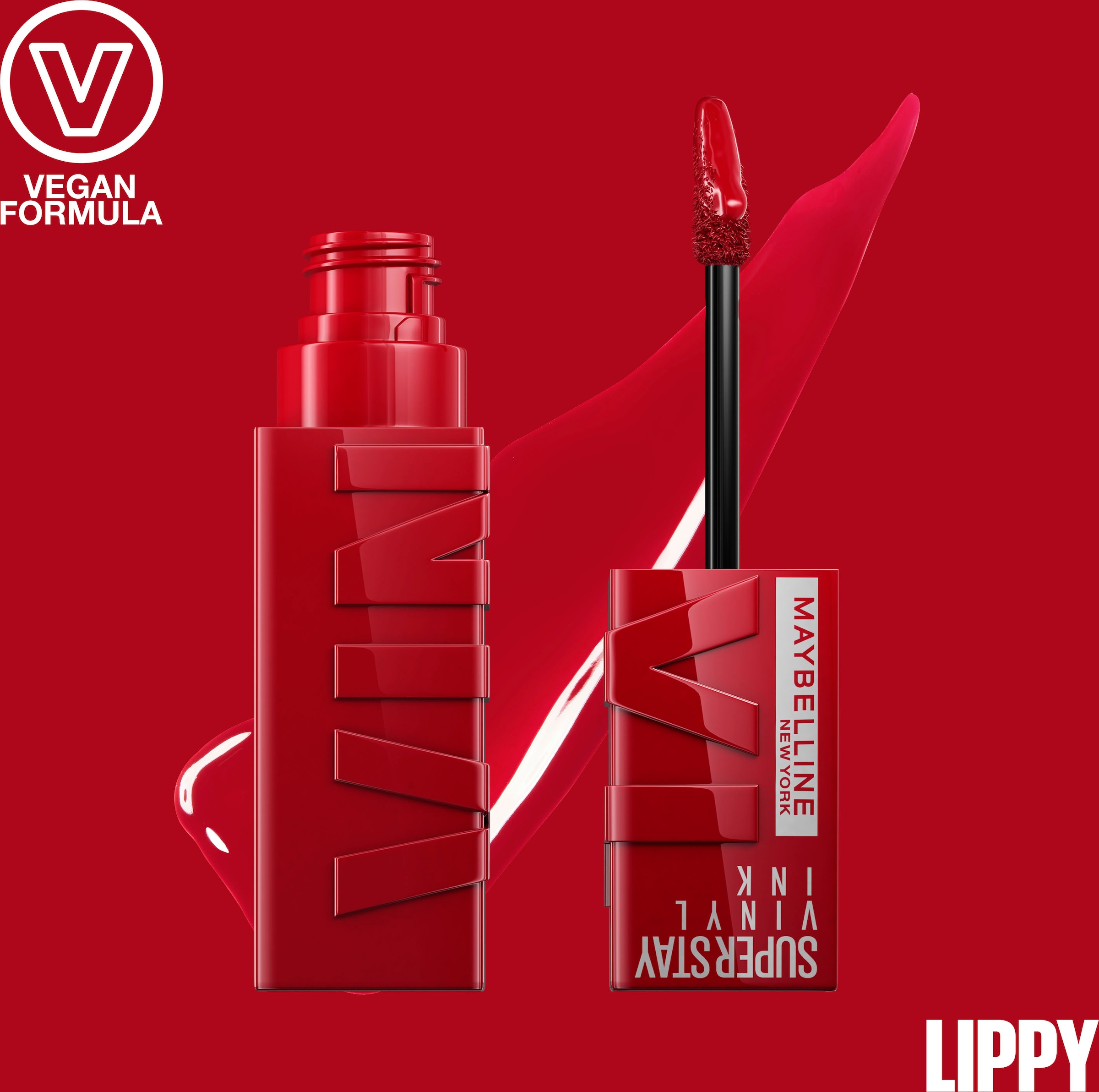 MAYBELLINE NEW YORK Lippenstift »Super Stay Vinyl Ink«, mit natürlichen Inhaltstoffen