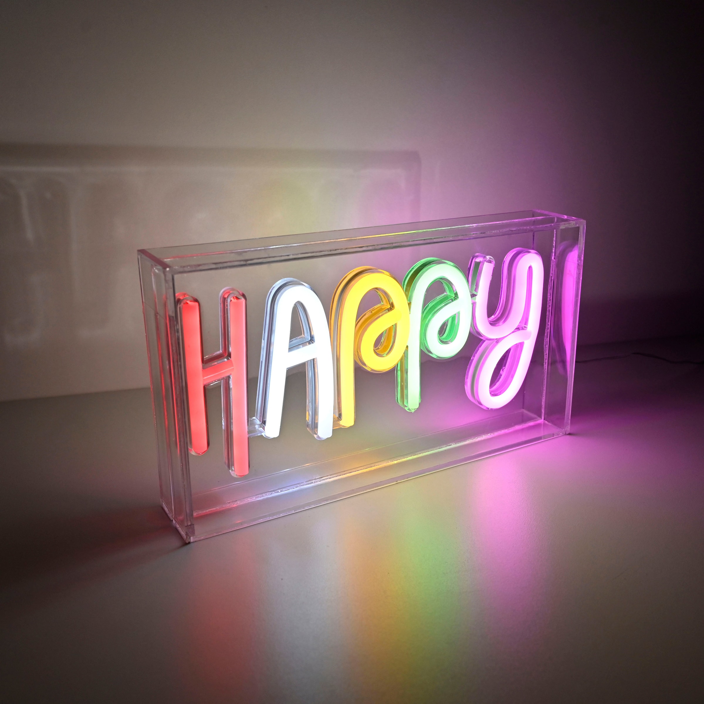 JUST LIGHT LED Wandleuchte »NEON-HAPPY«, 1 flammig, Leuchtmittel LED-Board | LED fest integriert