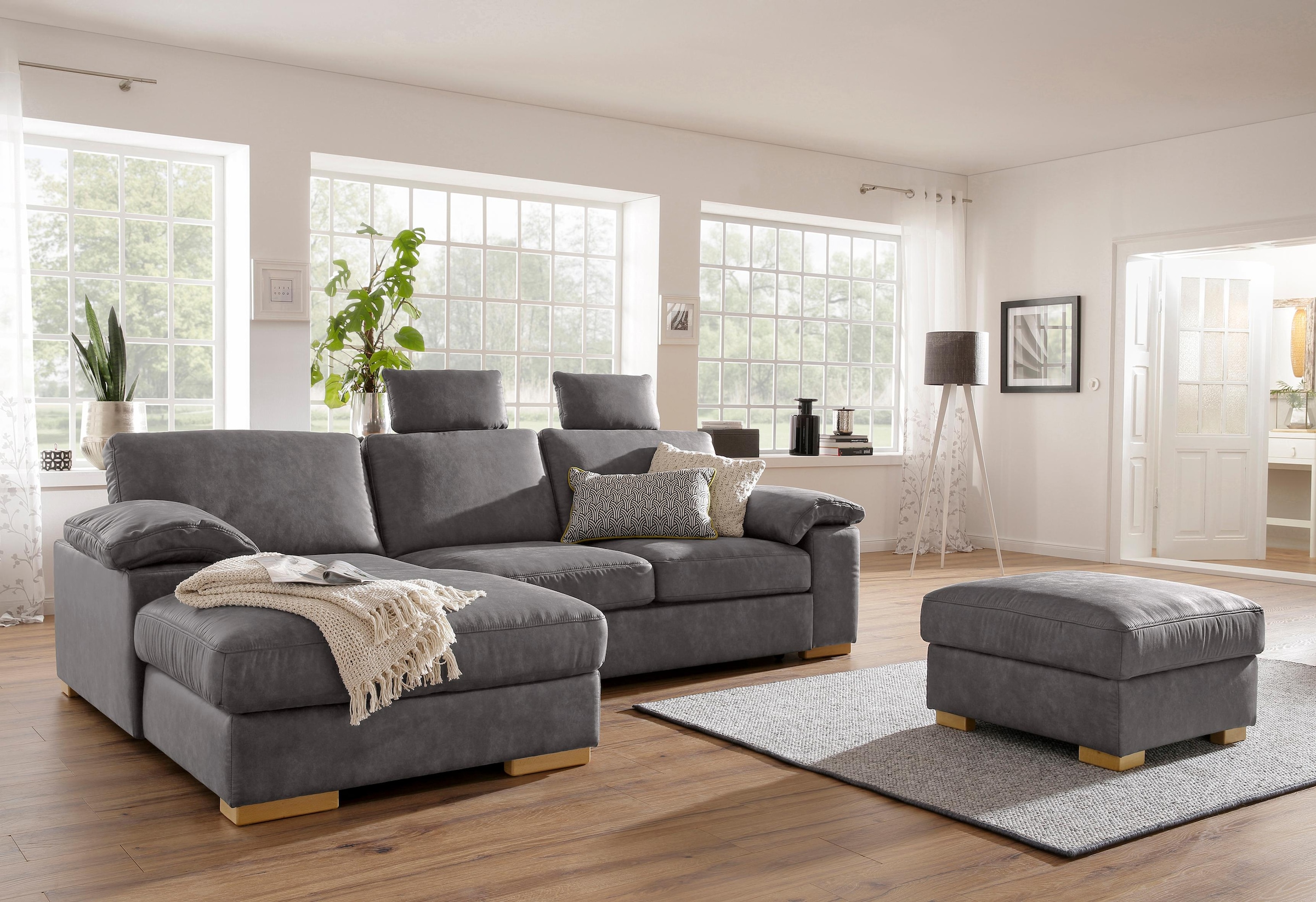 Home affaire Ecksofa »Ventura L-Form«, wahlweise mit Bettfunktion und Bettf günstig online kaufen