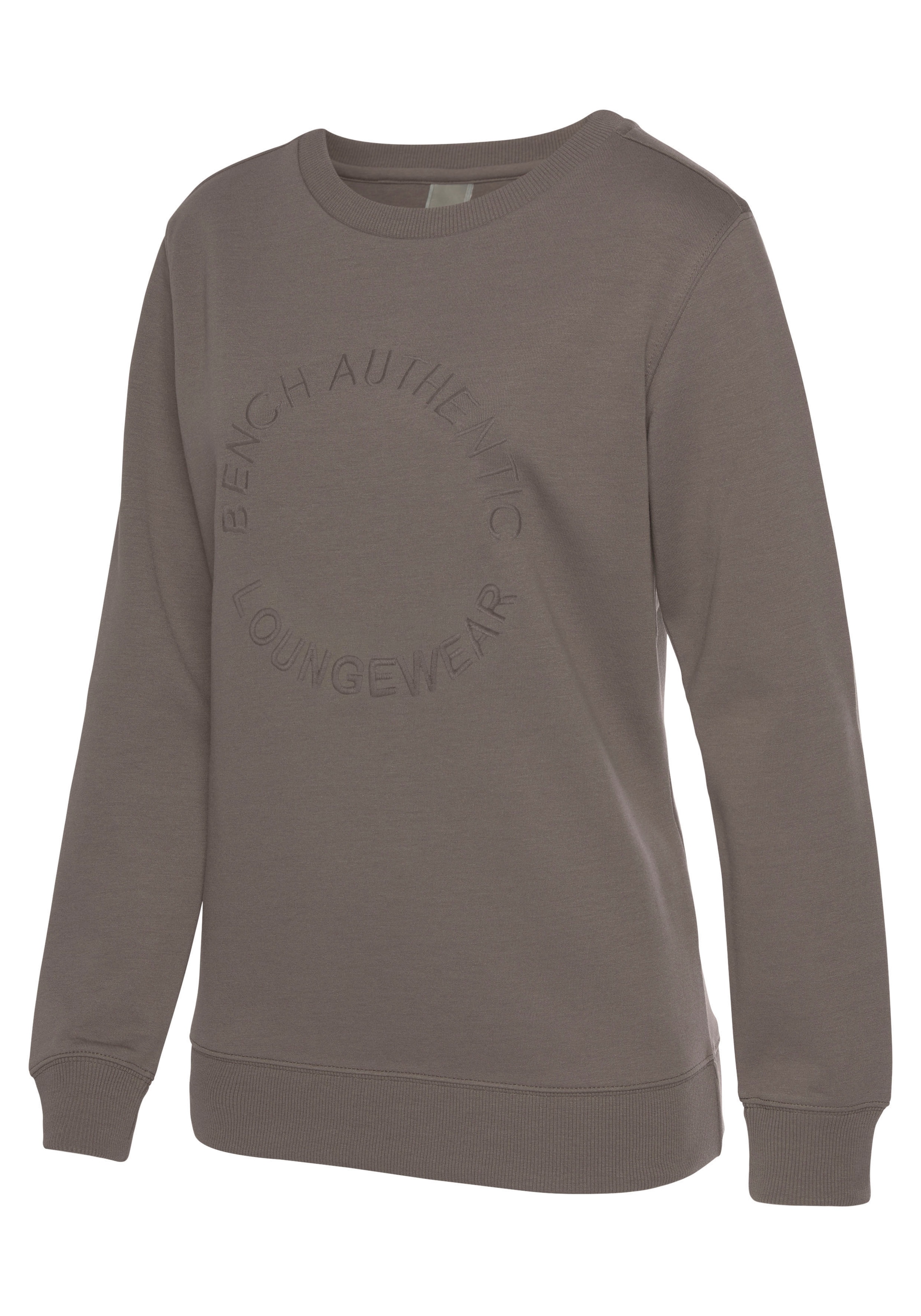Bench. Loungewear Sweatshirt, mit runder Logostickerei, Loungwear