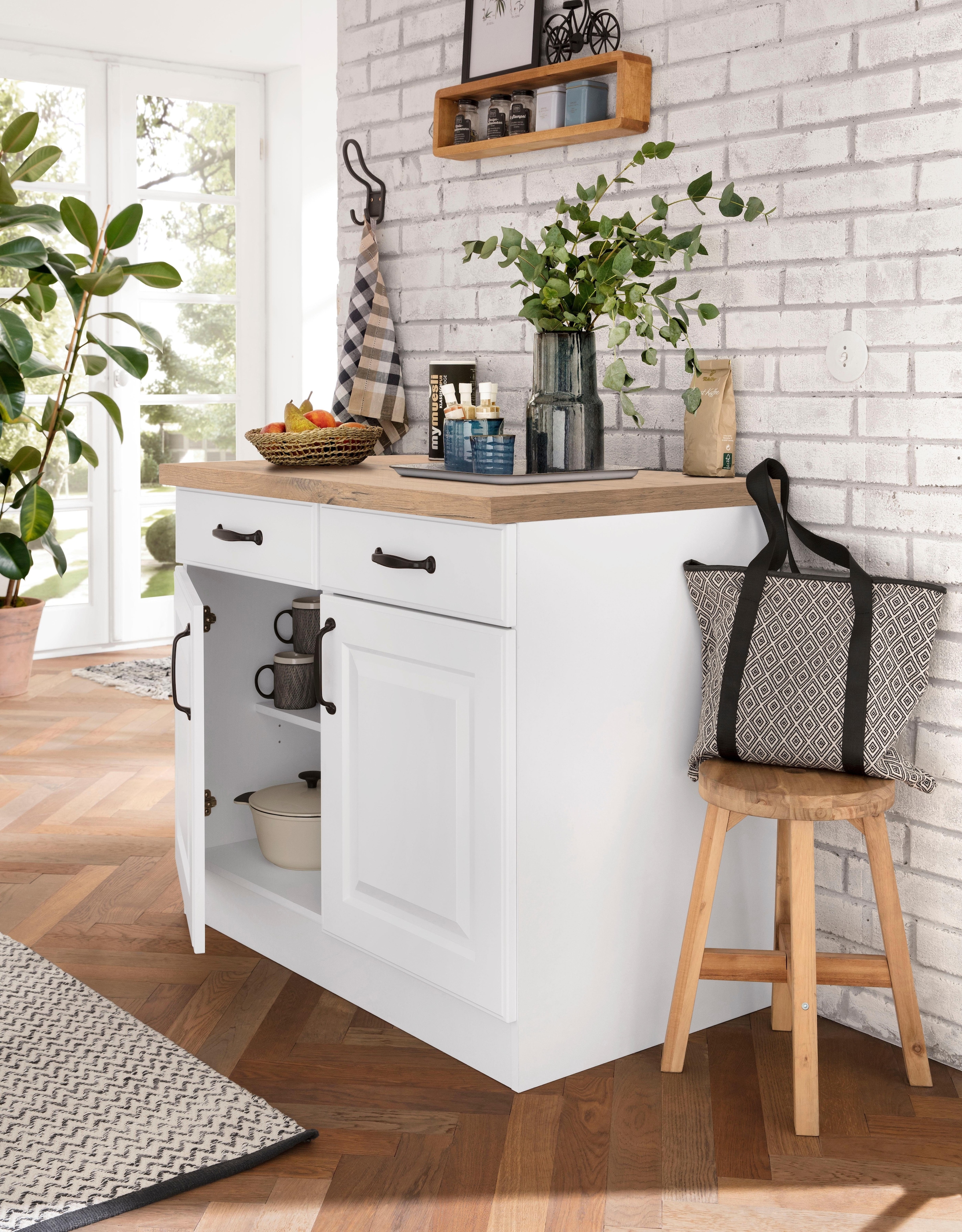 wiho Küchen Unterschrank »Erla« 100 cm breit mit Kassettenfront