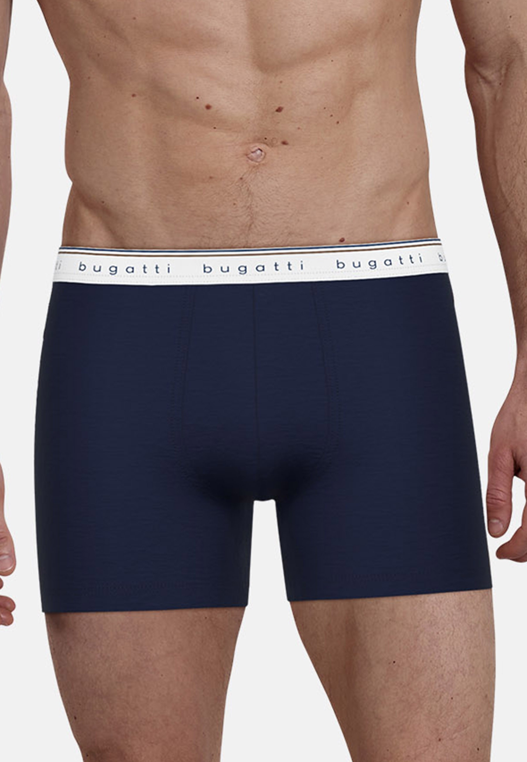bugatti Boxershorts »Pisa«, (3er Pack), Mit elastischem Logobund