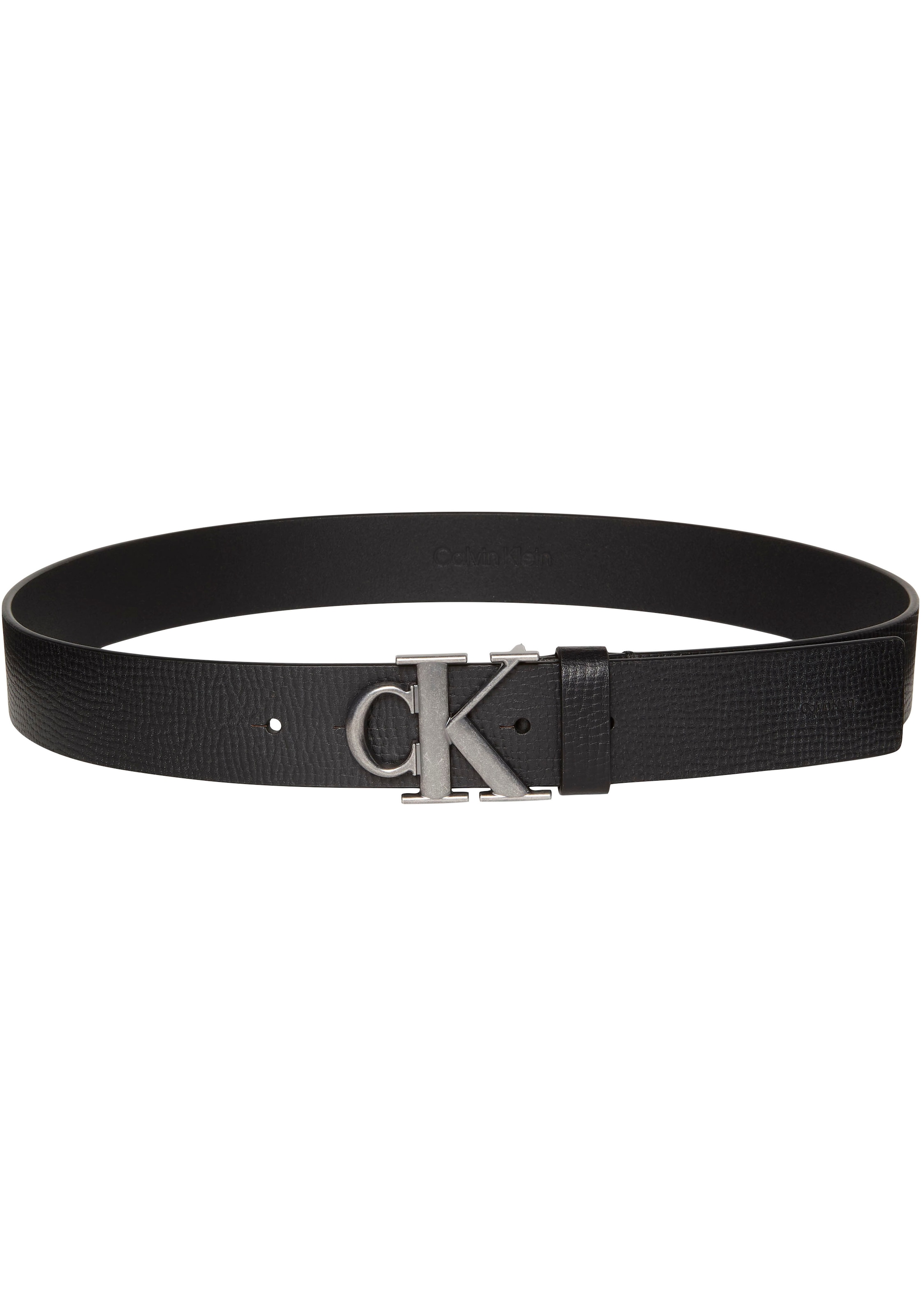 Calvin Klein Ledergürtel »CK BUCKLE 40MM FIXED« Größenverstellbar mit Metallschließe