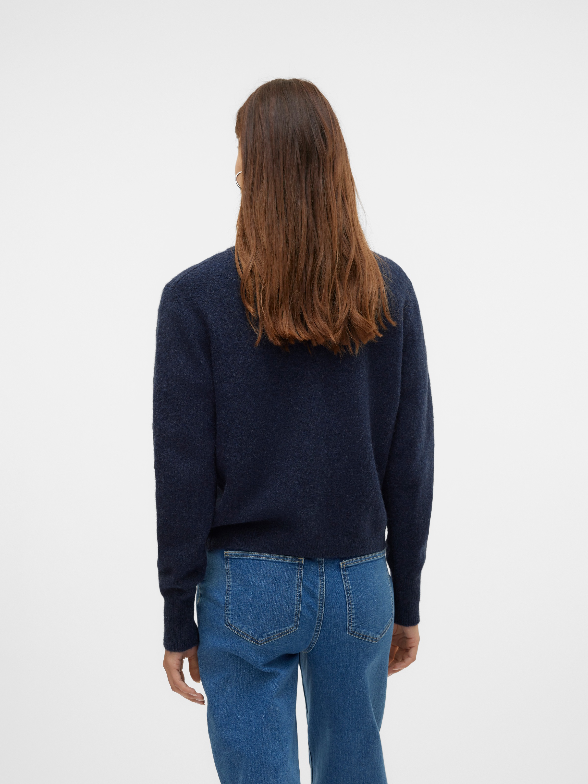 Vero Moda Strickjacke »VMFIONA LS SHORT BUTTON CARDIGAN GA BOO«, mit Knopfleiste