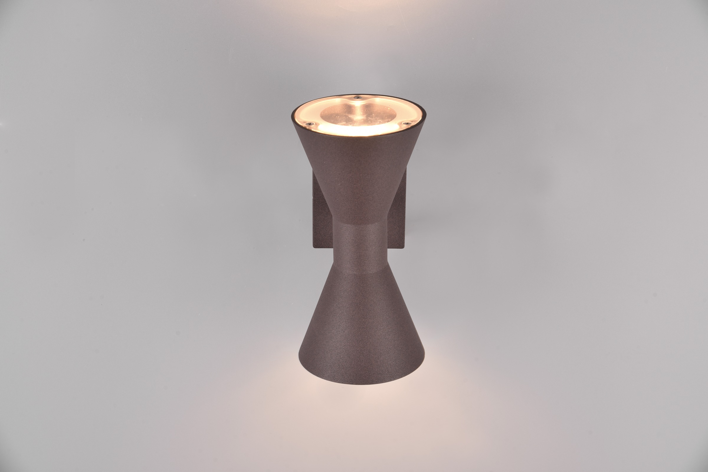 TRIO Leuchten Außen-Wandleuchte »ARDAS, up-and-down Licht Fassadenleuchte, exkl 2x GU10 max 10W, IP44«, 2 flammig, Leuchtmittel GU10 | Leuchtmittel wechselbar, Outdoor Wandlampe in Sanduhr-Form, für Garten Terrasse Haustür Lampe