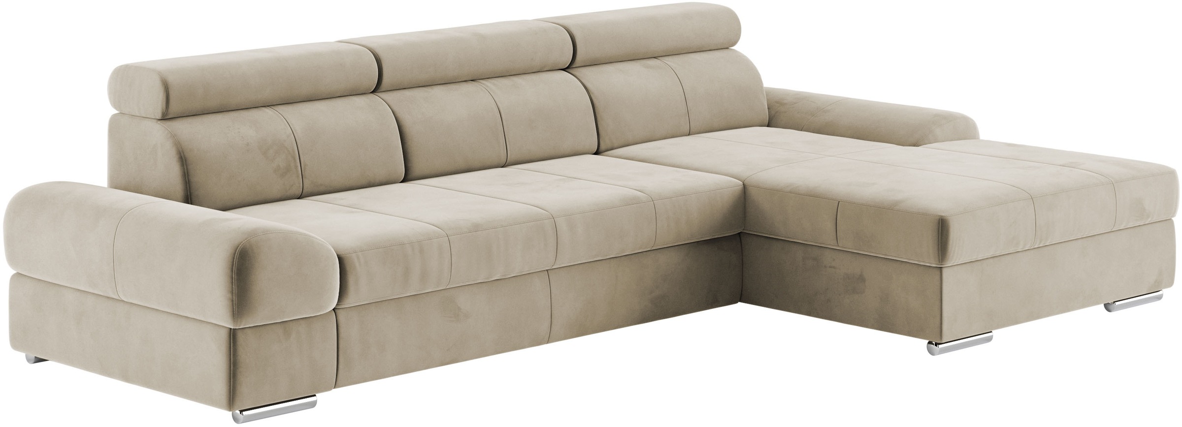 sit&more Ecksofa »Broadway L-Form«, inklusive Kopfteilverstellung, wahlweise mit Bettfunktion