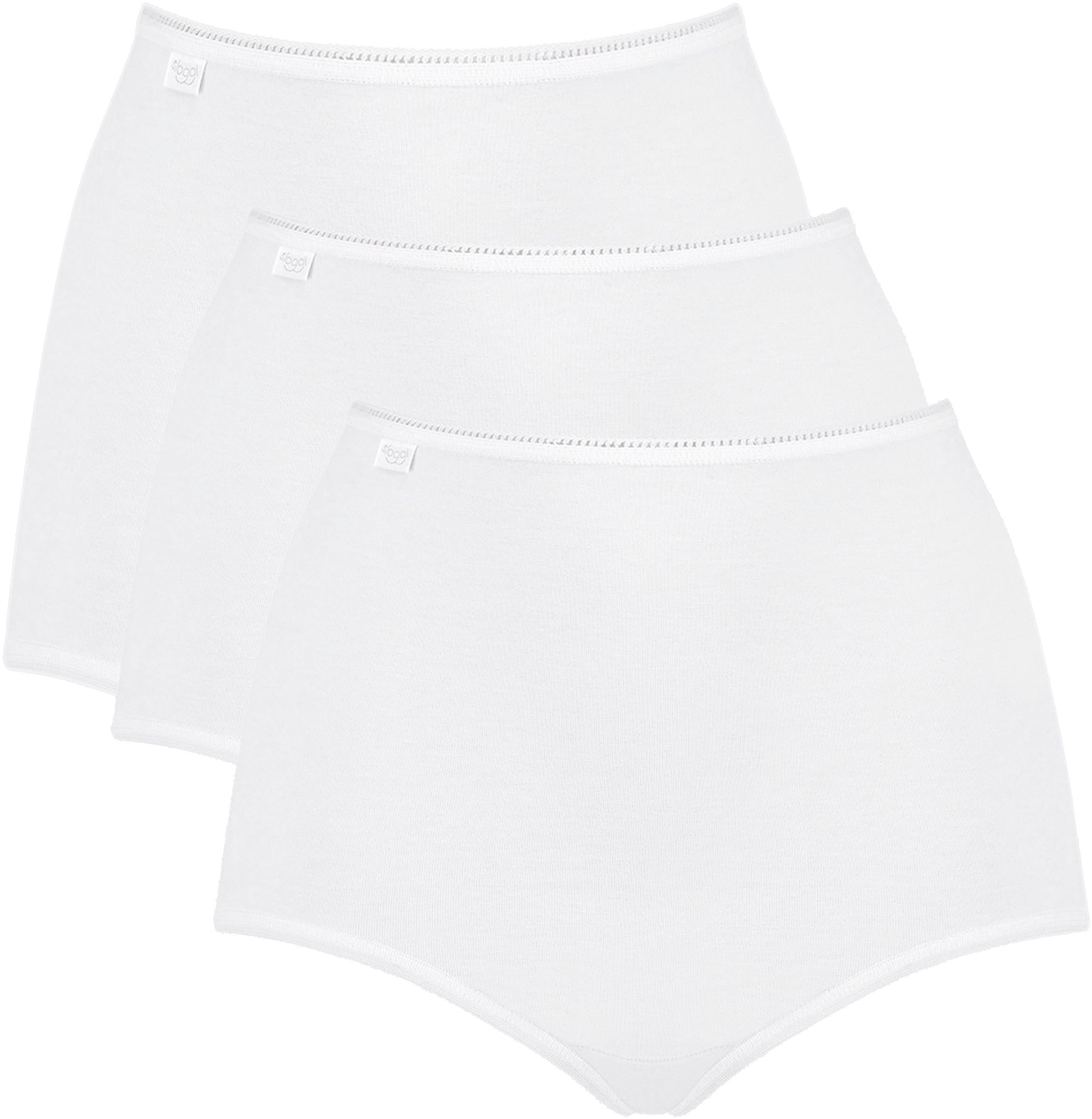 sloggi Maxislip »24/7 Cotton« 3er Pack,  höher geschnittene Passform, elastisch, Spitze, blickdicht, weich