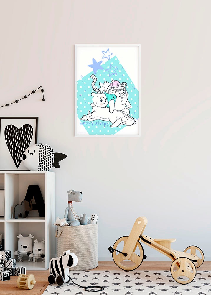 Komar Bild »Winnie the Pooh Beary Sleepy«, Disney, (1 St.), Wandbild zur Dekoration im Kinderzimmer - ohne Rahmen