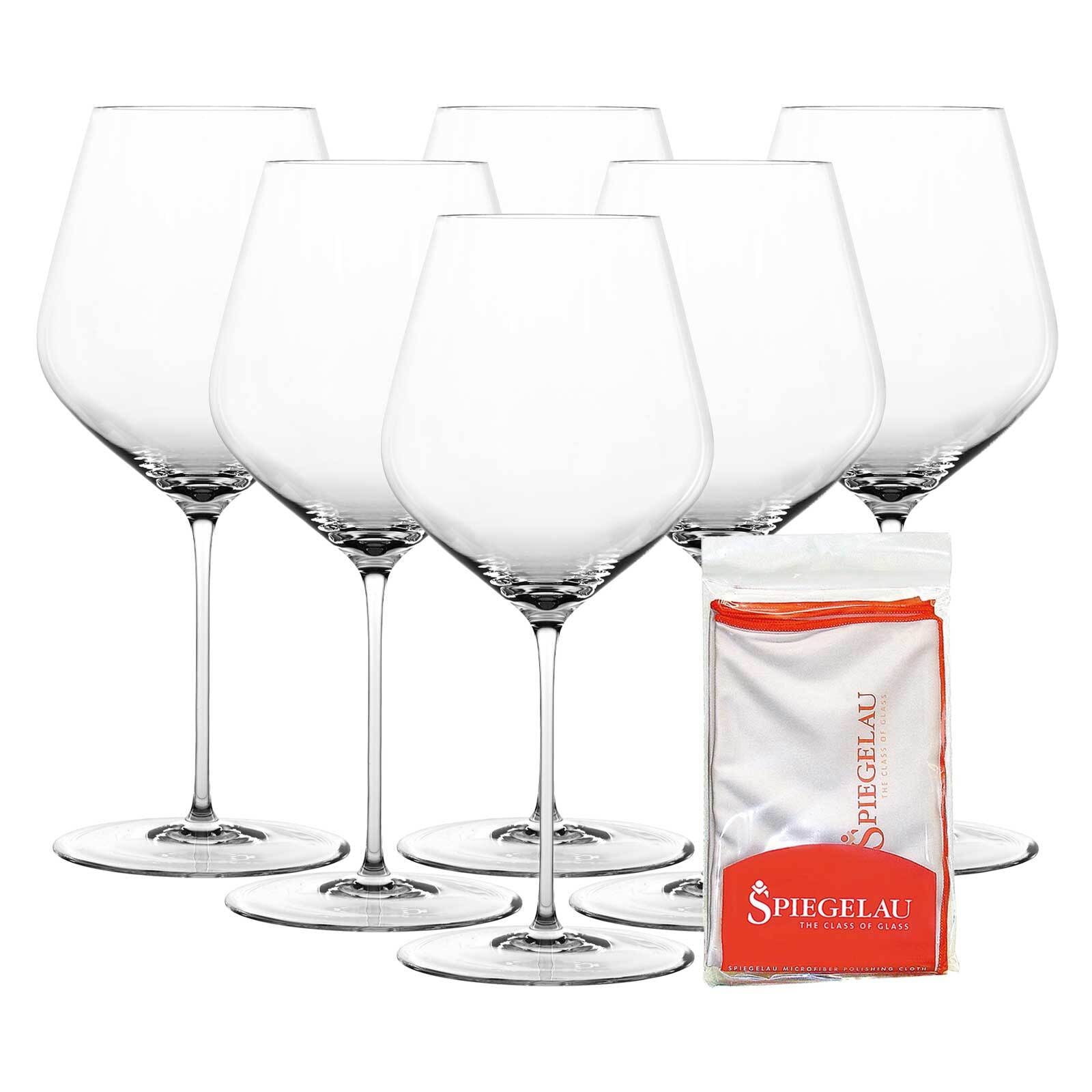 SPIEGELAU Rotweinglas »Burgundergläser + Poliertuch Hi-Lite 734 ml 6er Set günstig online kaufen
