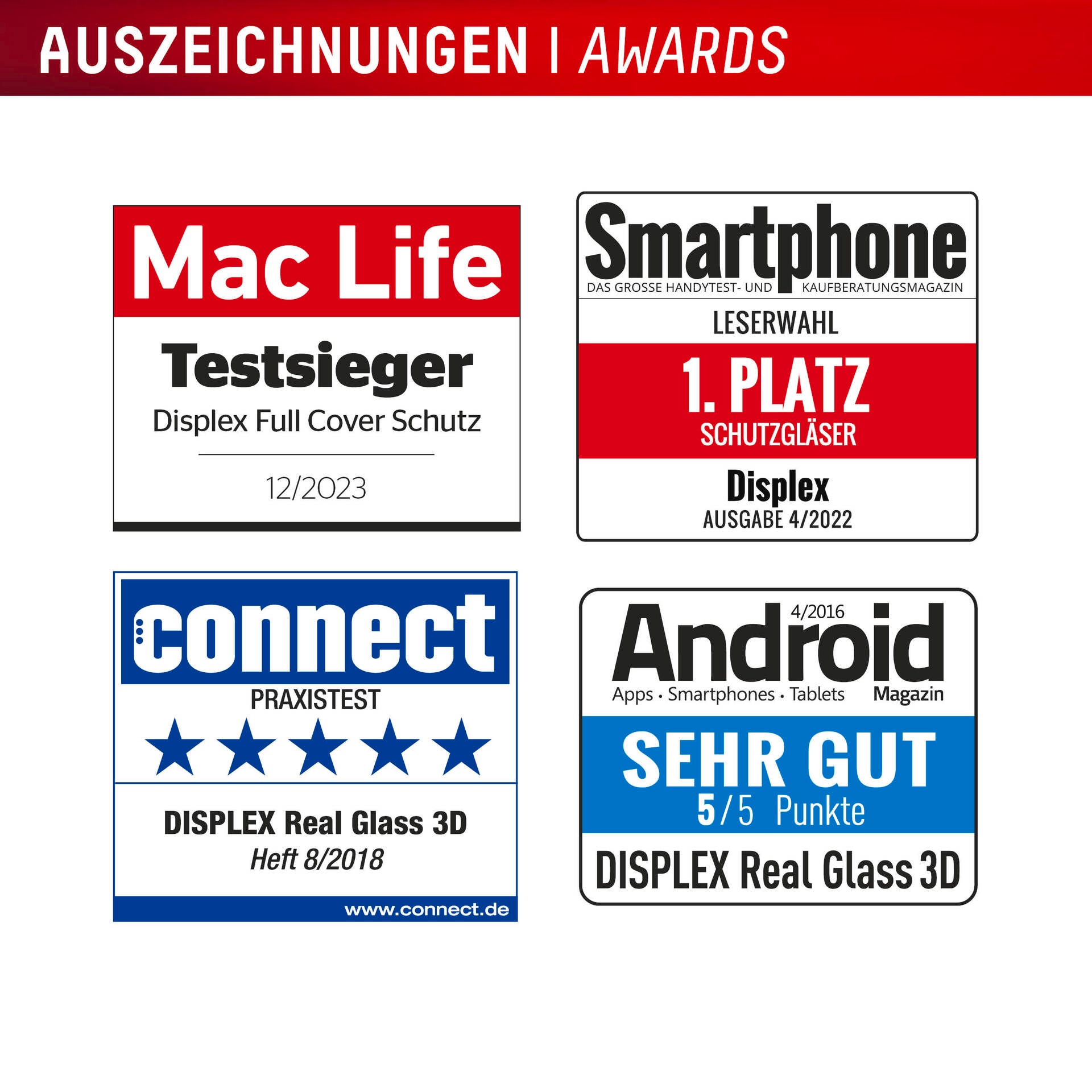 Displex Displayschutzglas »Premium Glass Full Cover«, für Apple iPhone 16 Plus, (1 St.), Displayschutzfolie, Schutzfolie, Bildschirmschutz, kratz- & stoßfest