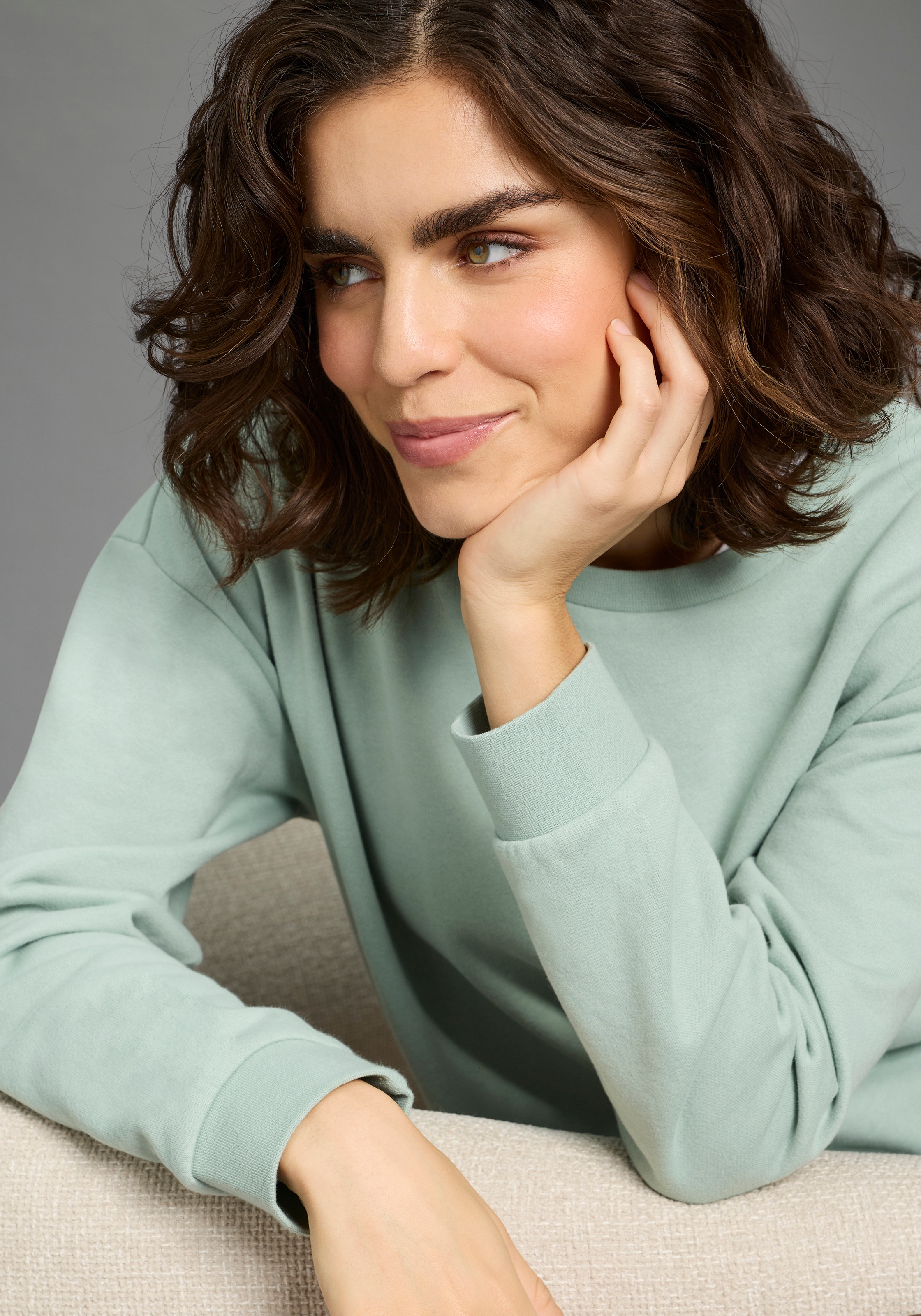 Flashlights Sweatshirt, 2 tlg. im Basic-Stil, Langarm, Rundhalsausschnitt, mit Rippbündchen
