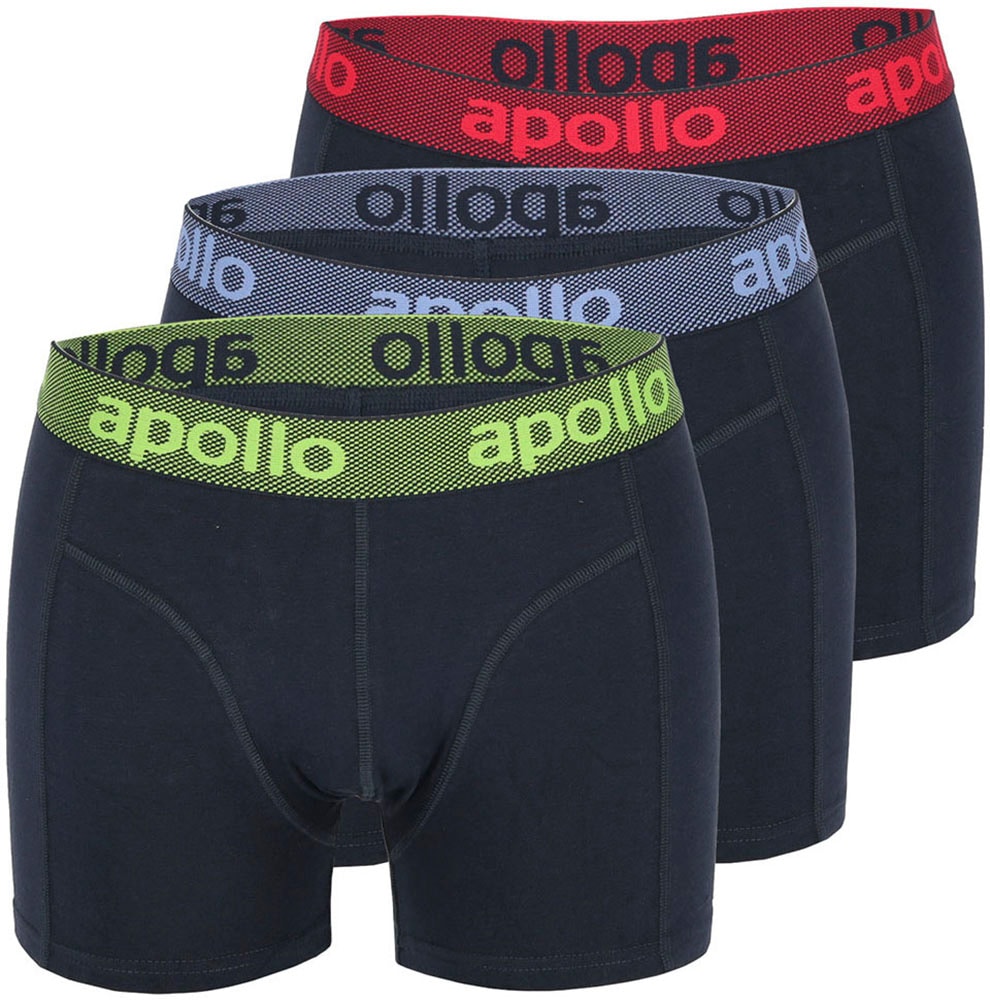 Apollo Boxer »MEN BOXERSHORTS«, (3er Pack), mit hohem Baumwollanteil, elast günstig online kaufen