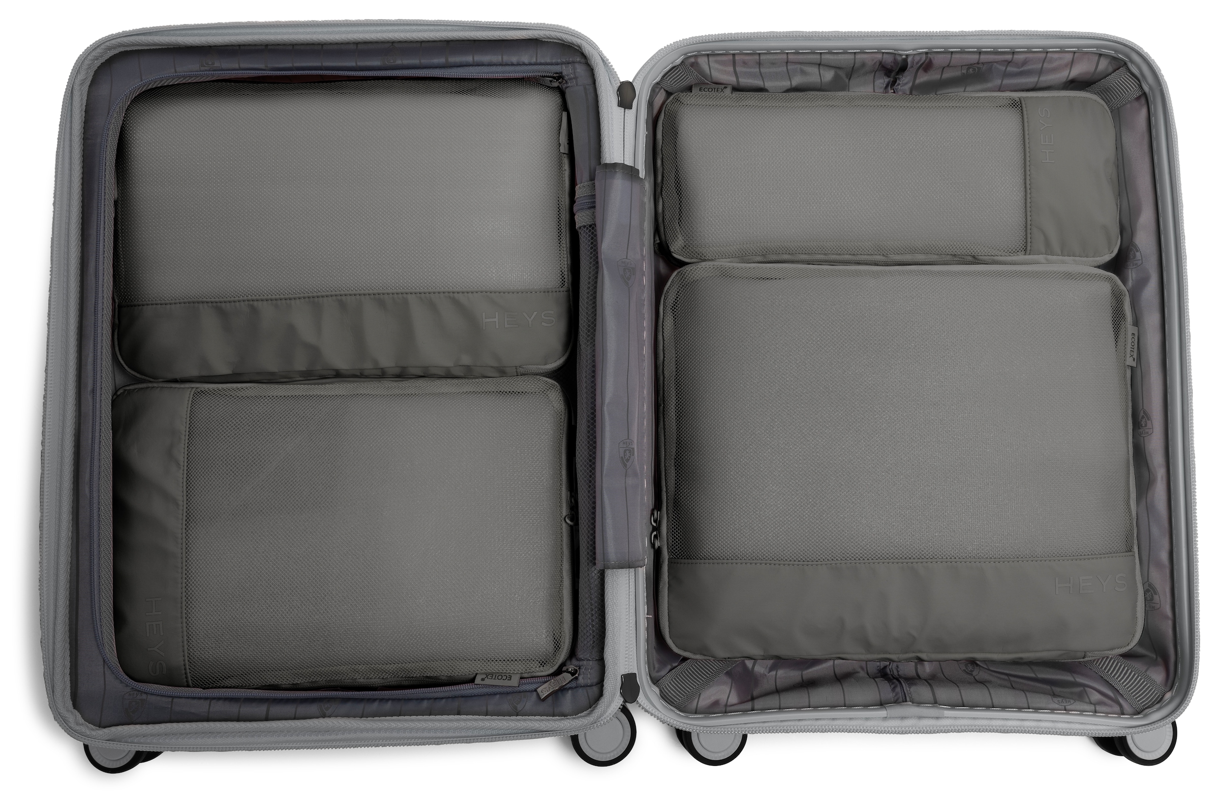 Heys Kofferorganizer »Ecotex Compression Packing Cube«, (Set, 4 tlg.), komprimierbare Packwürfel, Packtaschen, Organizer für Koffer