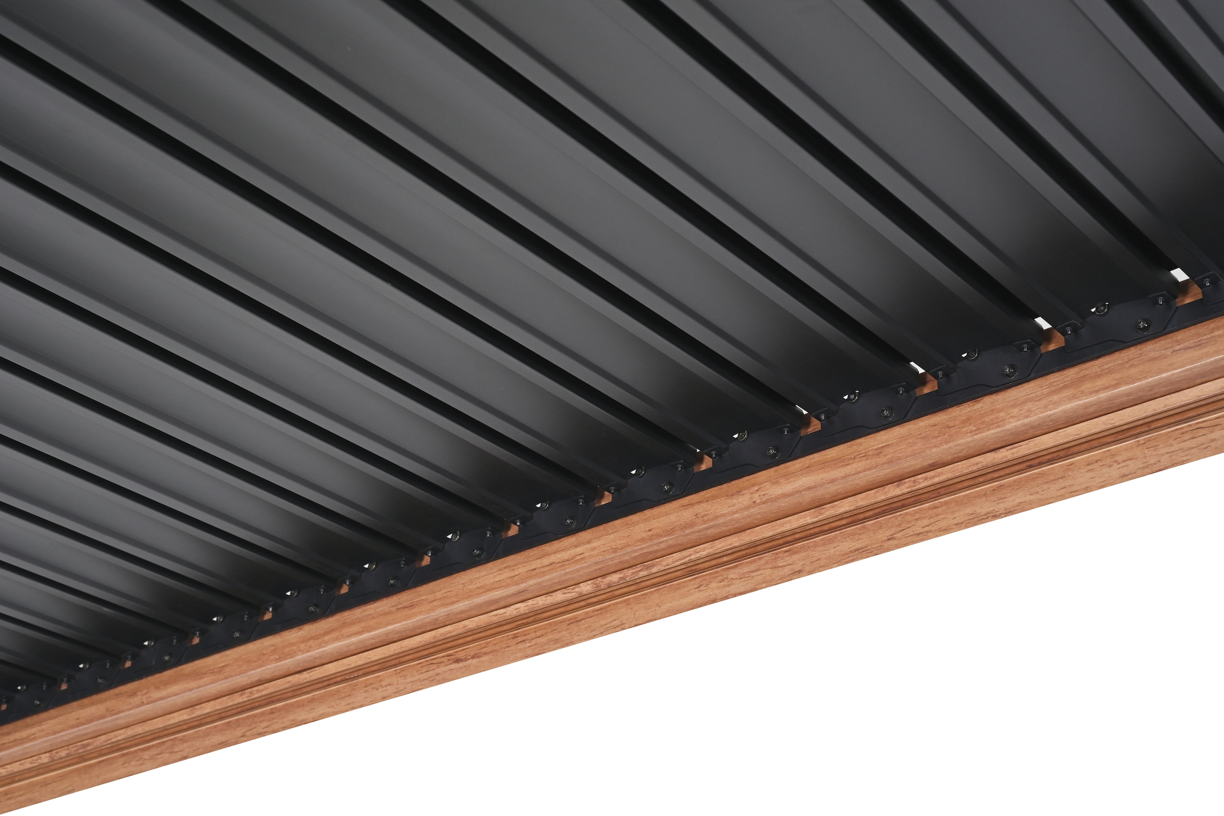 KONIFERA Pavillon »Pergola Alhambra, Terrassendach mit Aluminiumpfosten« 3x3 oder 3x4 m, holzfarben, 4 Seitenteile, verstellbare Dachlamellen