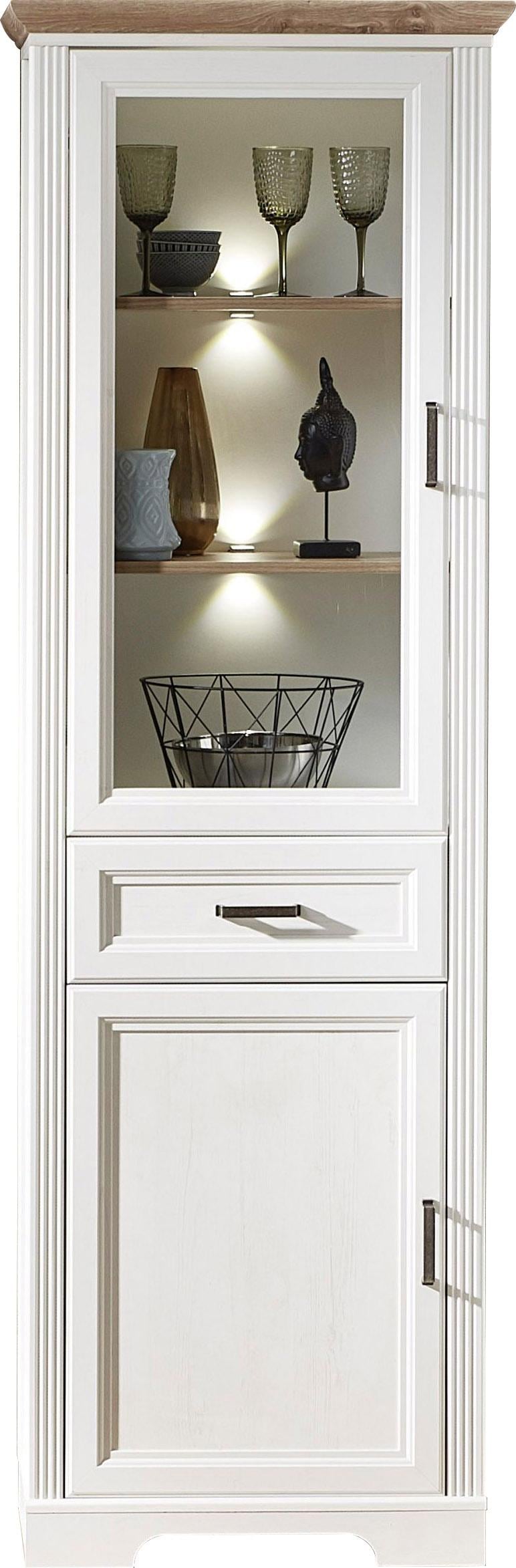 Innostyle Stauraumvitrine »Jasmin« inklusive Beleuchtung, Türen links/rechts verwendbar