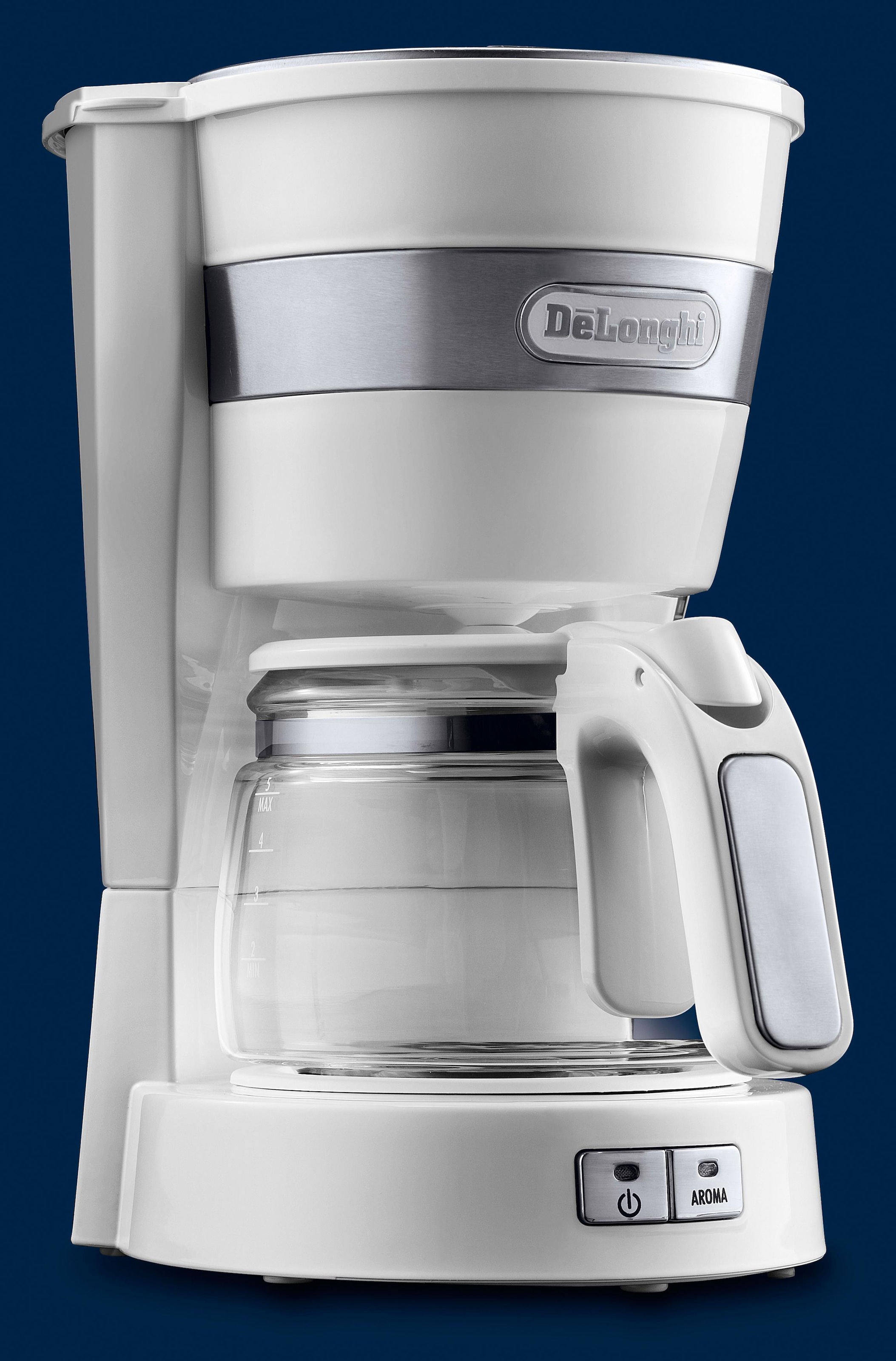 De'Longhi Filterkaffeemaschine »ACTIVE LINE ICM14011.W«, 0,65 l Kaffeekanne, Permanentfilter