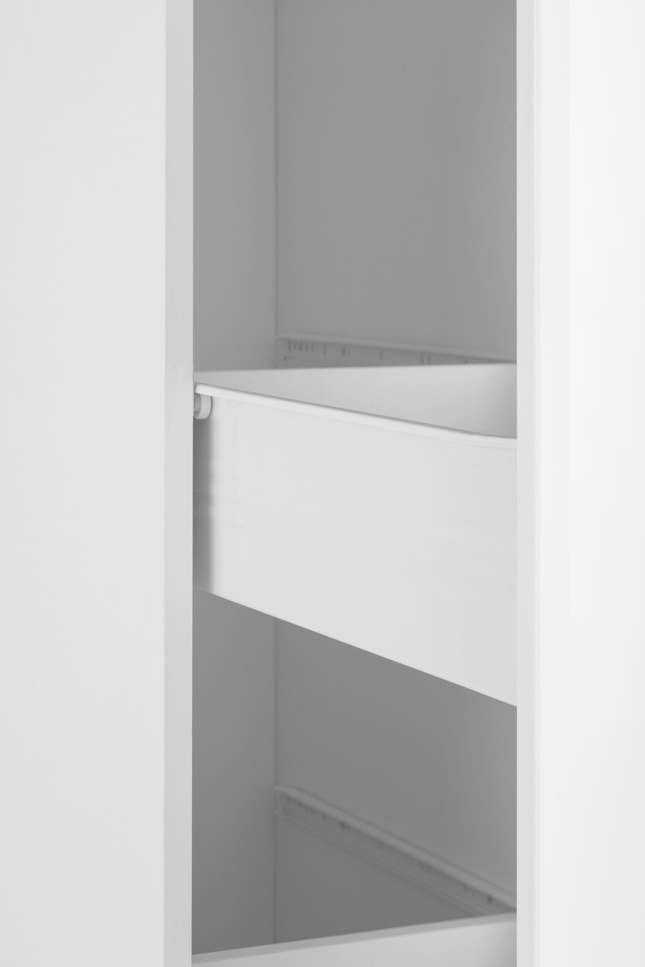 KOCHSTATION Küchenzeile »KS-Tulsa«, mit E-Geräten, Breite 300 cm, schwarze Metallgriffe, MDF Fronten