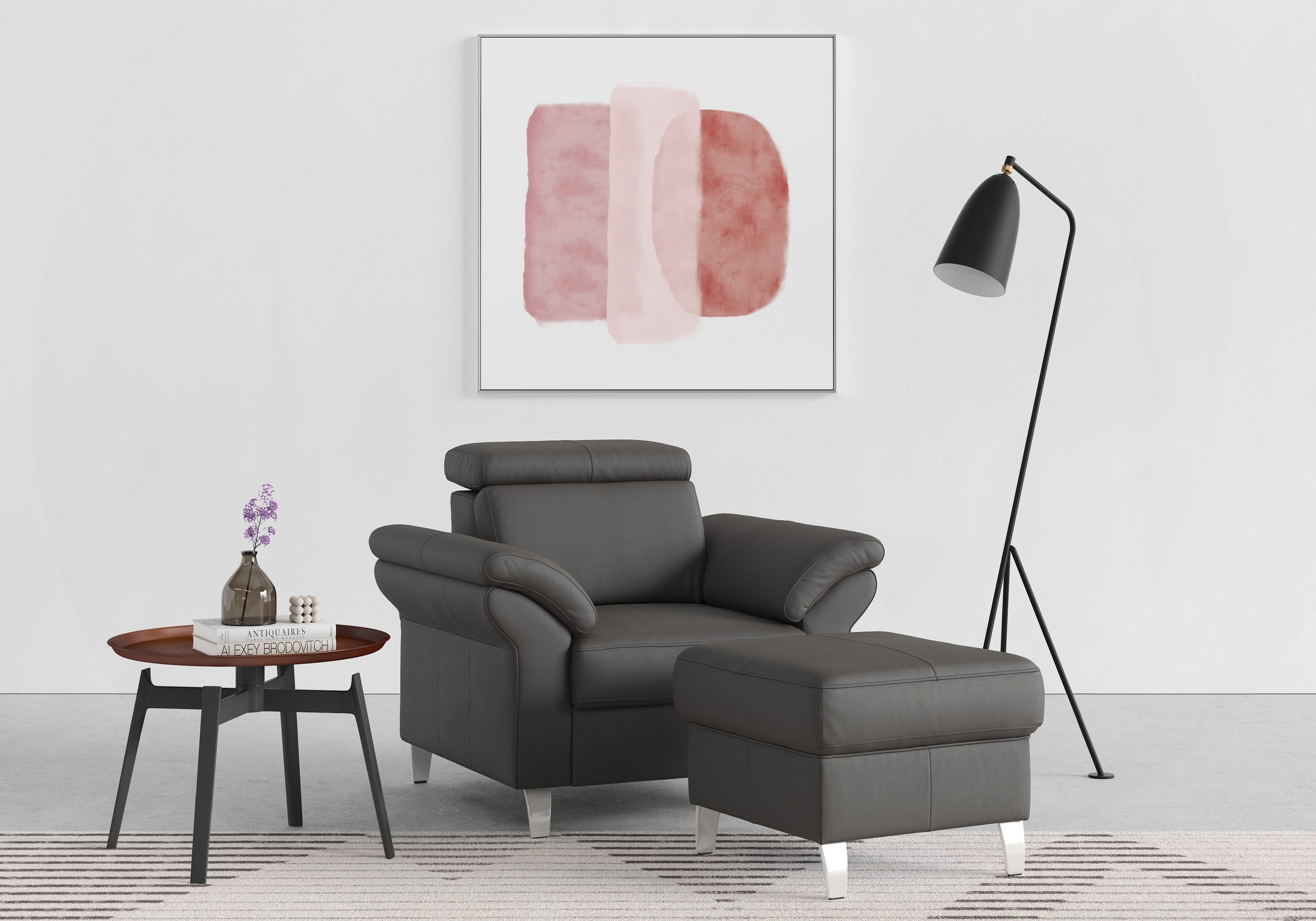 sit&more Sessel »Arngast«, inklusive Federkern und Kopfteilverstellung
