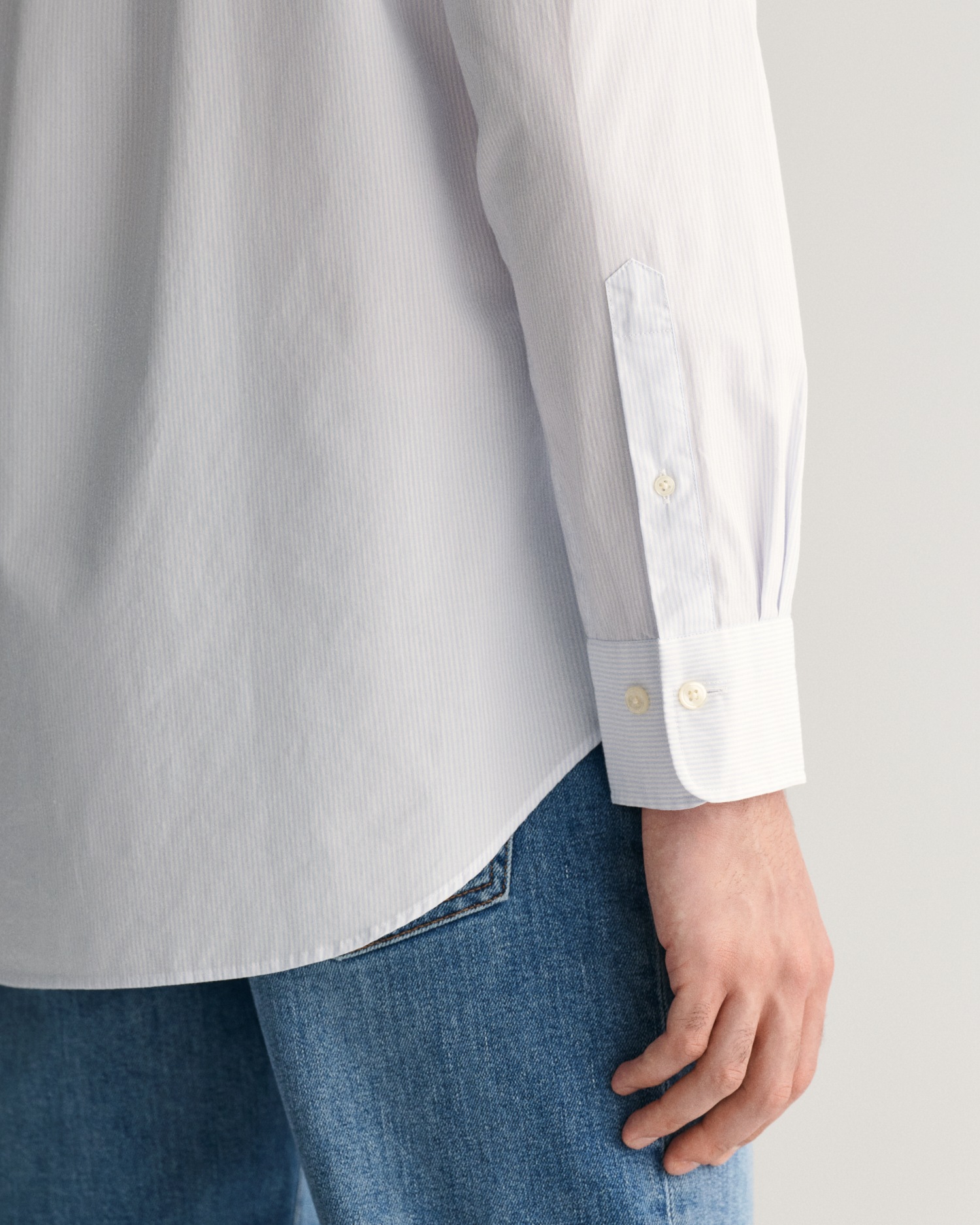 Gant Langarmhemd »REG POPLIN BANKER SHIRT« Banker Stripe Popeline, leichte Baumwolle