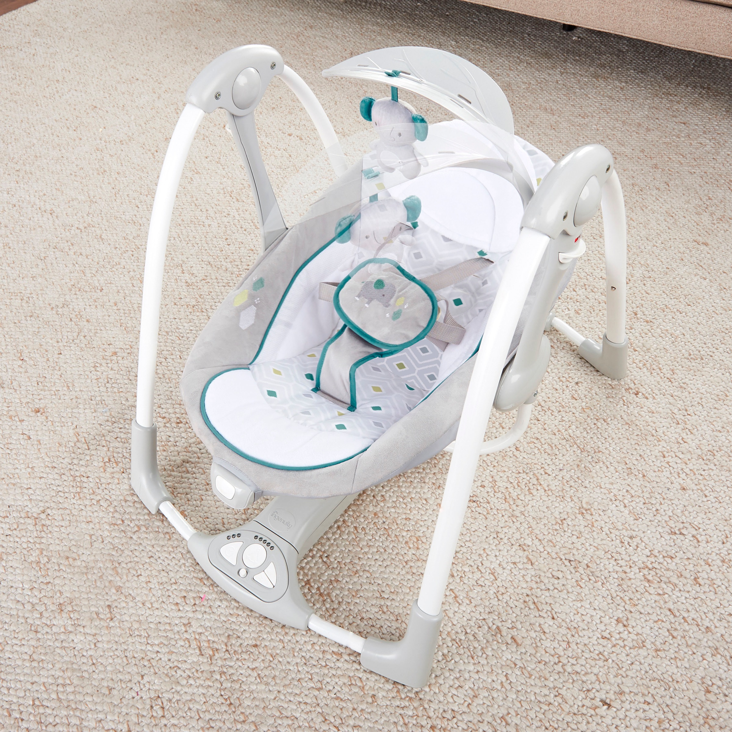 ingenuity Babyschaukel »ConvertMe Swing-2-Seat Portable Swing - Nash«, mit automatischer Schaukelfunktion und Sound-Effekt