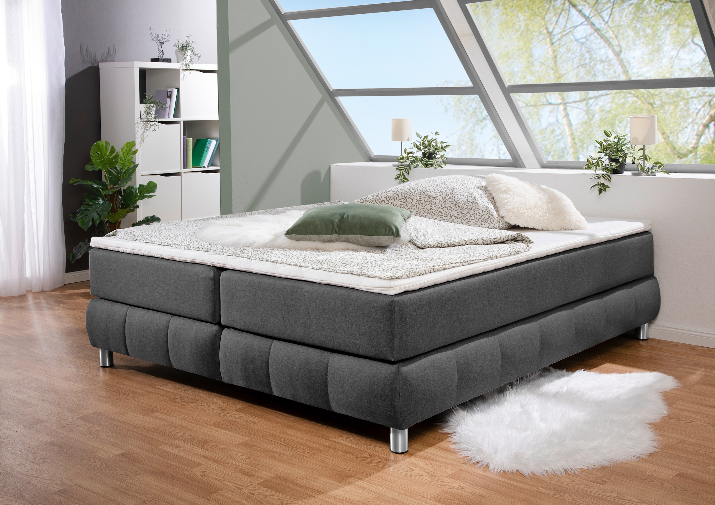 Home affaire Boxspringbett »Salo« Ohne Kopfteil, inkl. Topper, auch in Über günstig online kaufen