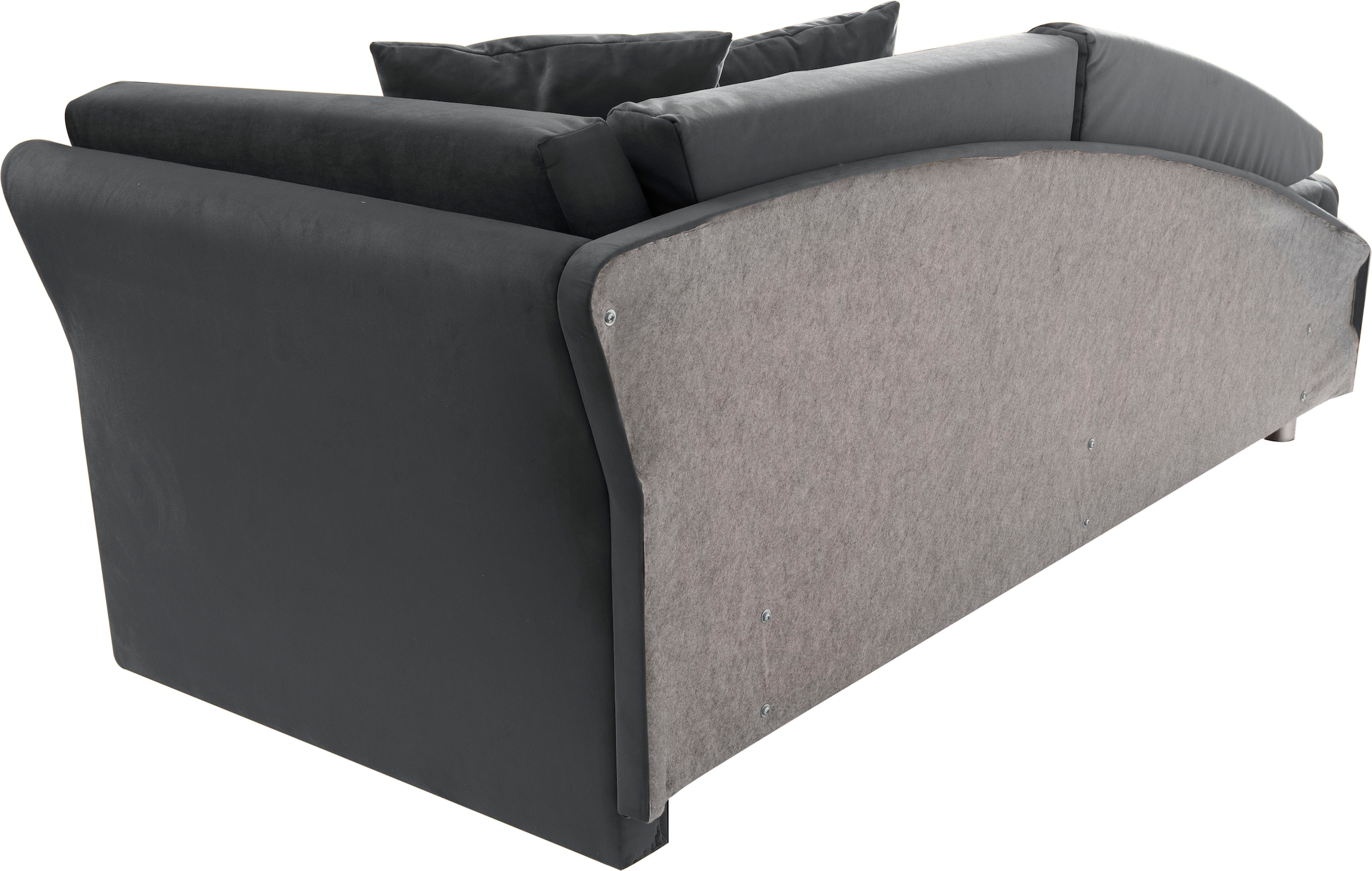 alina Schlafsofa, Bettkasten, Zierkissen-Set aus: 2 Stk. 40x40cm, 1 Stk. 30x30cm
