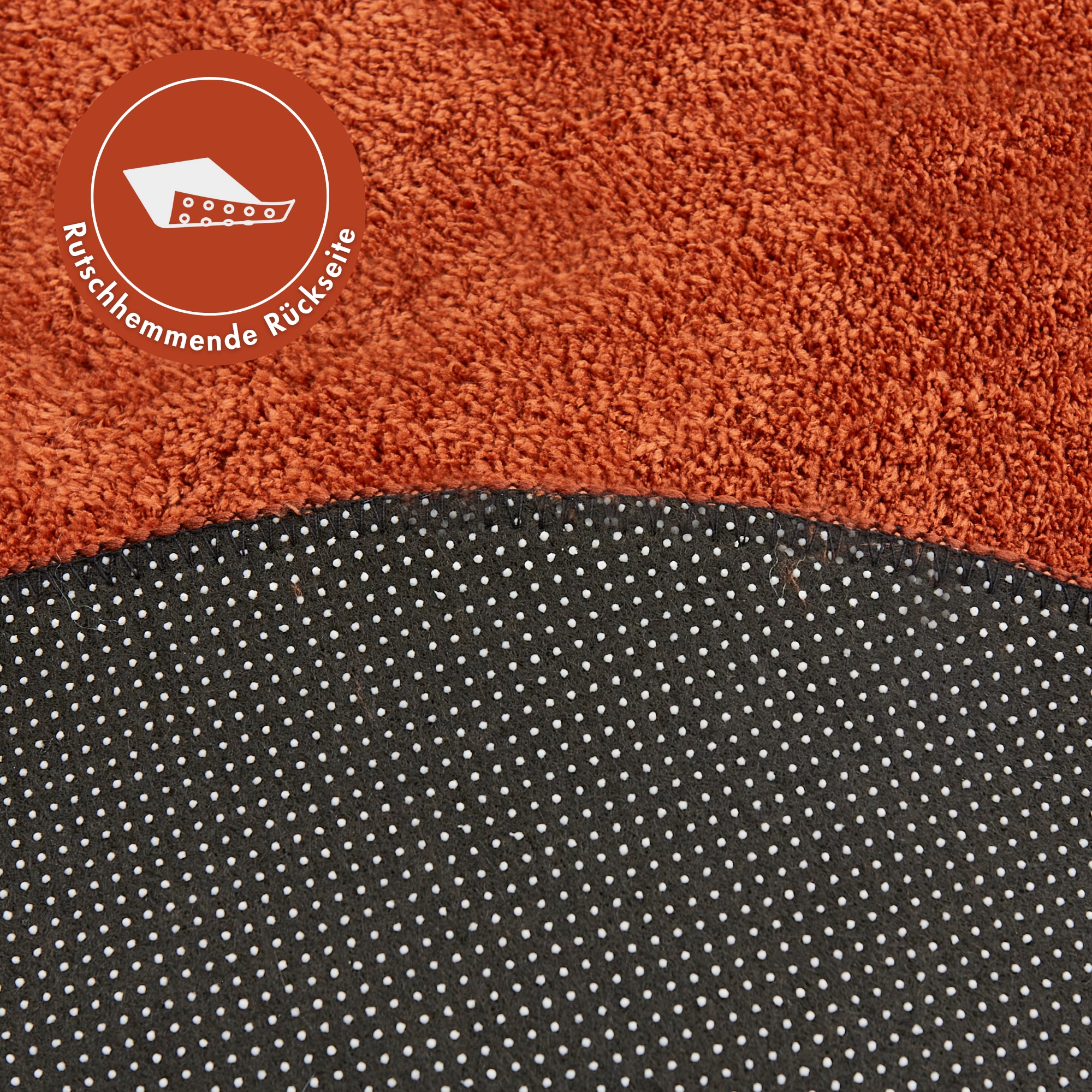 Andiamo Teppich »Arezzo« rund 16 mm Höhe Uni Farben, weicher Flor, waschbar, ideal im Wohnzimmer & Schlafzimmer