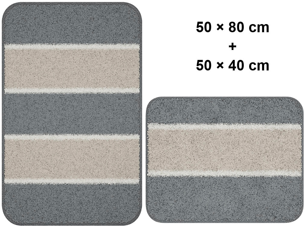 Linea Due Badematte »Waymore«, rutschhemmend beschichtet, fußbodenheizungsgeeignet