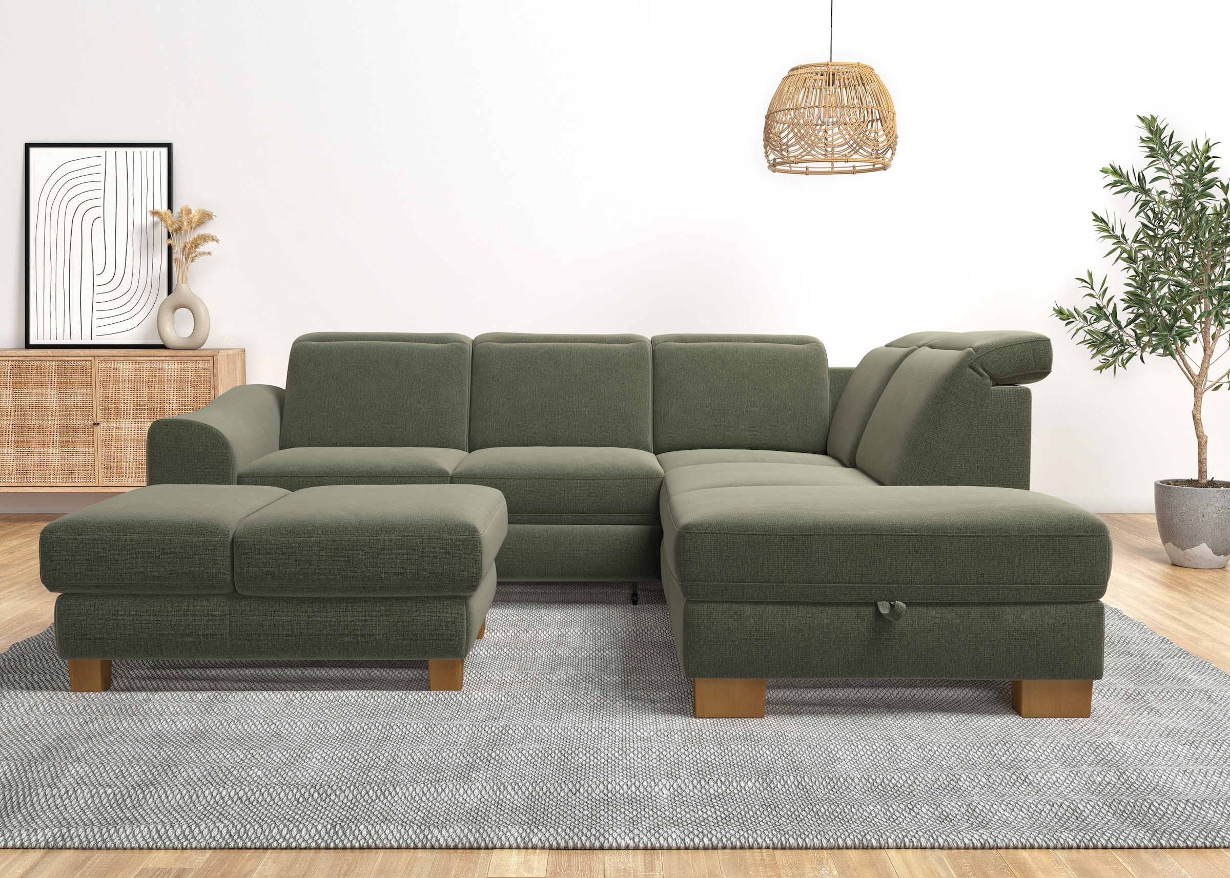 Home affaire Ecksofa »Dundee L-Form« wahlweise mit Kopfteilverstellung und günstig online kaufen