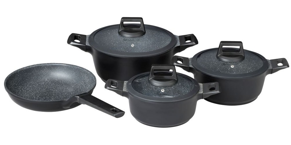 Mulex Topf-Set »MALAGA, aus hochwertigem Aluguss« Set, Kochtopfset inkl. Br günstig online kaufen