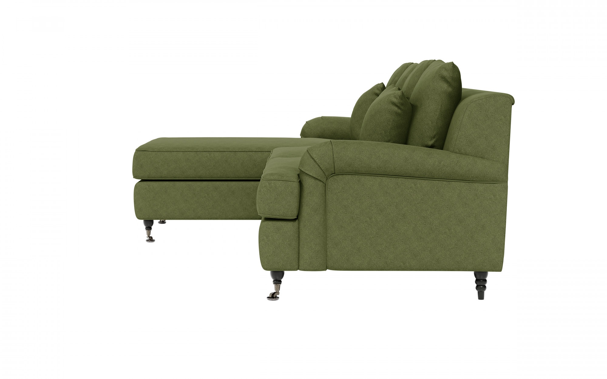 Guido Maria Kretschmer Home&Living Ecksofa »NORIN L-Form«, zwei Fußarten: vorne - Rollen, hinten - Holzfüße