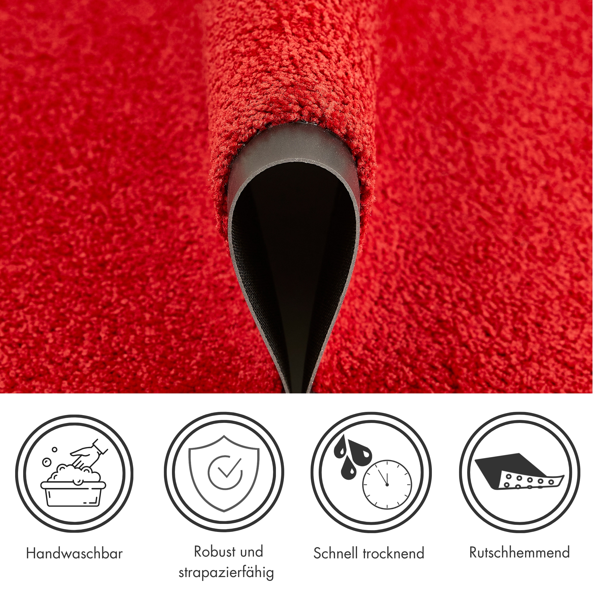 Andiamo Fußmatte »Verdi, Made in Netherlands«, rechteckig, 6 mm Höhe, Schmutzfangmatte, auch für überdachten Außenbereich geeignet, waschbar