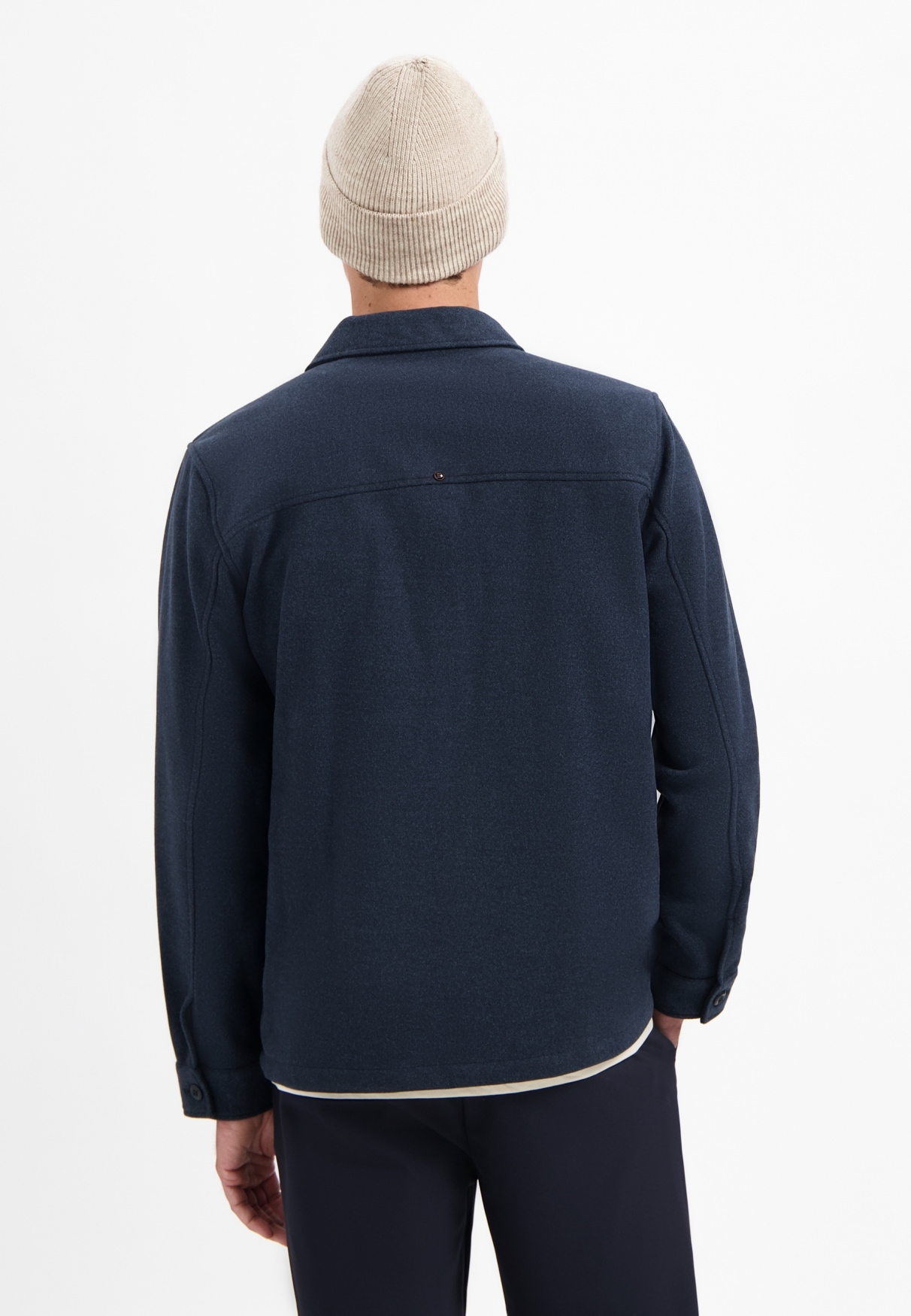 NO EXCESS Langarmhemd »No Excess Meliertes Overshirt Overshirt Button Closure Melange«