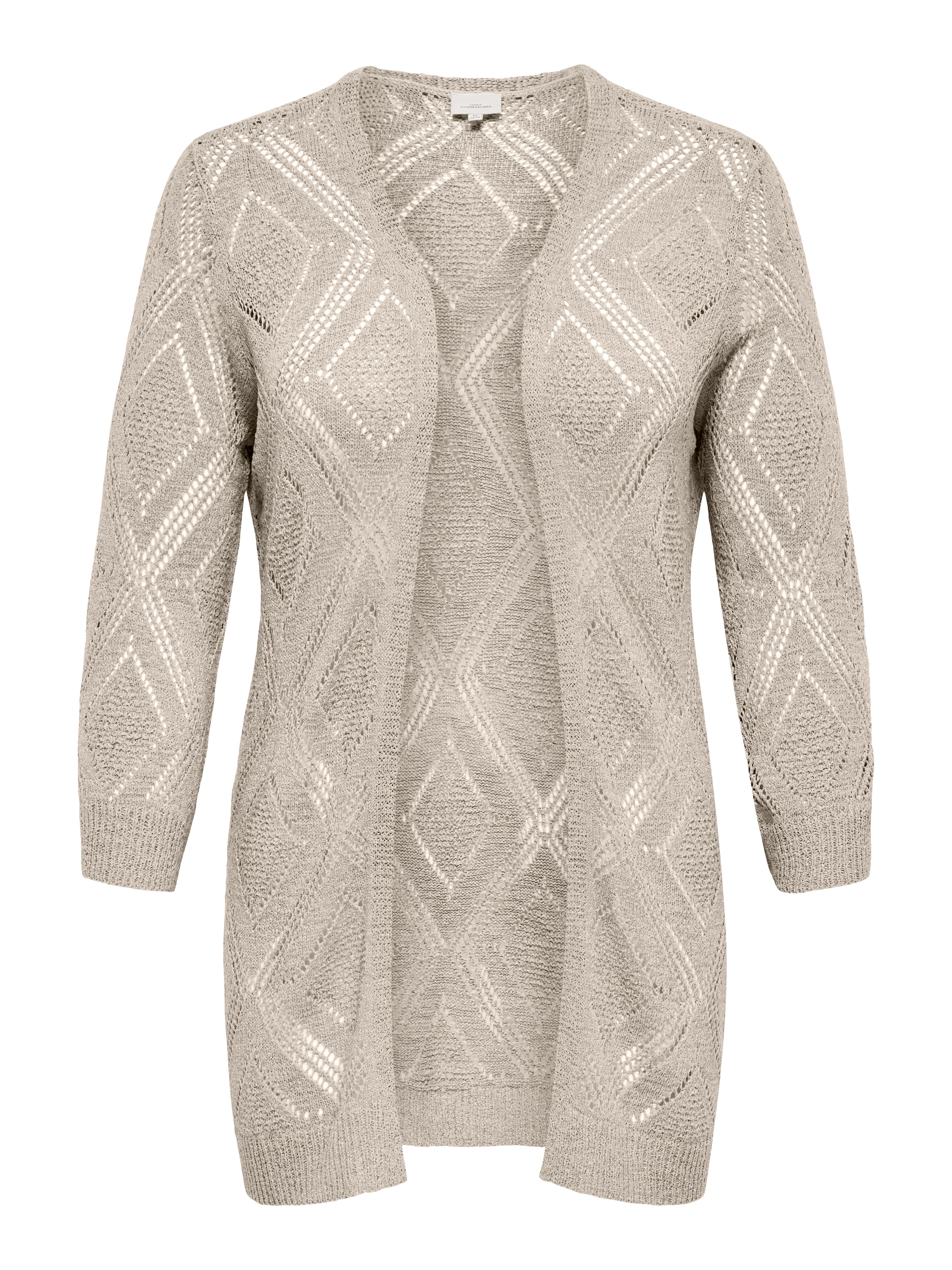 ONLY CARMAKOMA Strickjacke »CARPAMELA 4/5 OPEN CARDIGAN KNT«