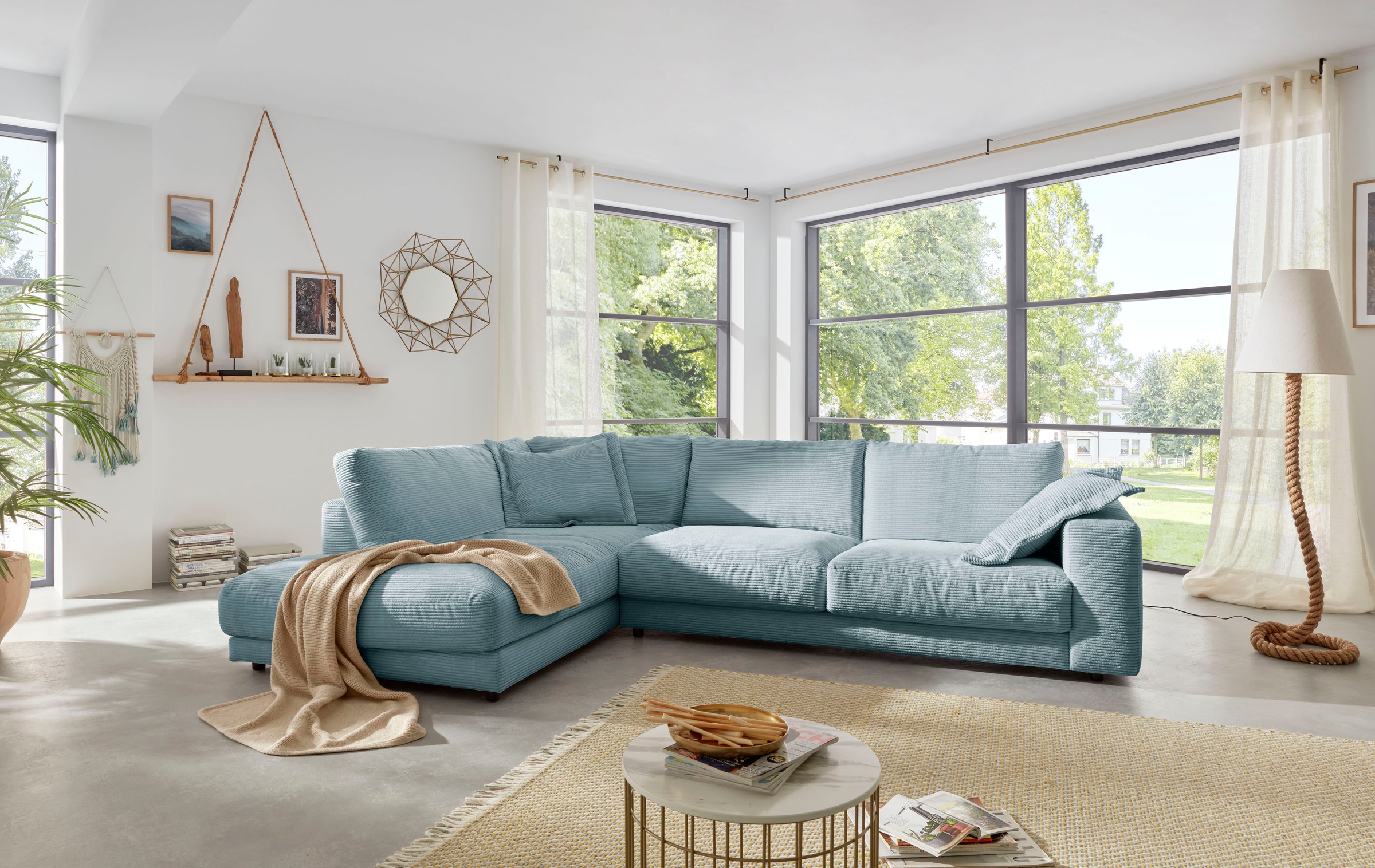 Places of Style Ecksofa »Enisa XXL B/T/H: 325/224/85 cm L-Form«, Kuschelig, günstig online kaufen