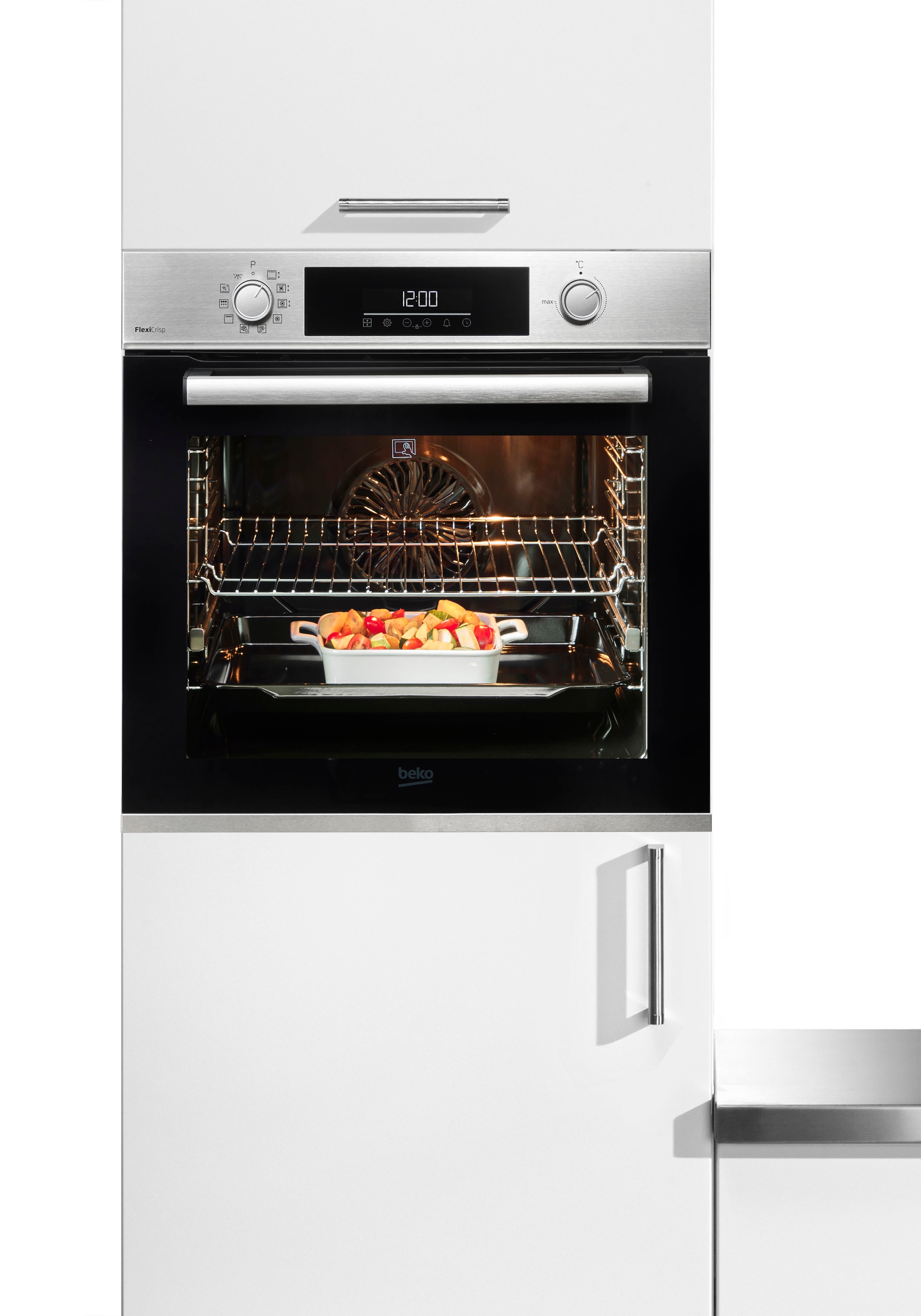 BEKO Pyrolyse Backofen  »BBIM12300XMPEF«, mit 1-fach-Teleskopauszug, Pyrolyse-Selbstreinigung