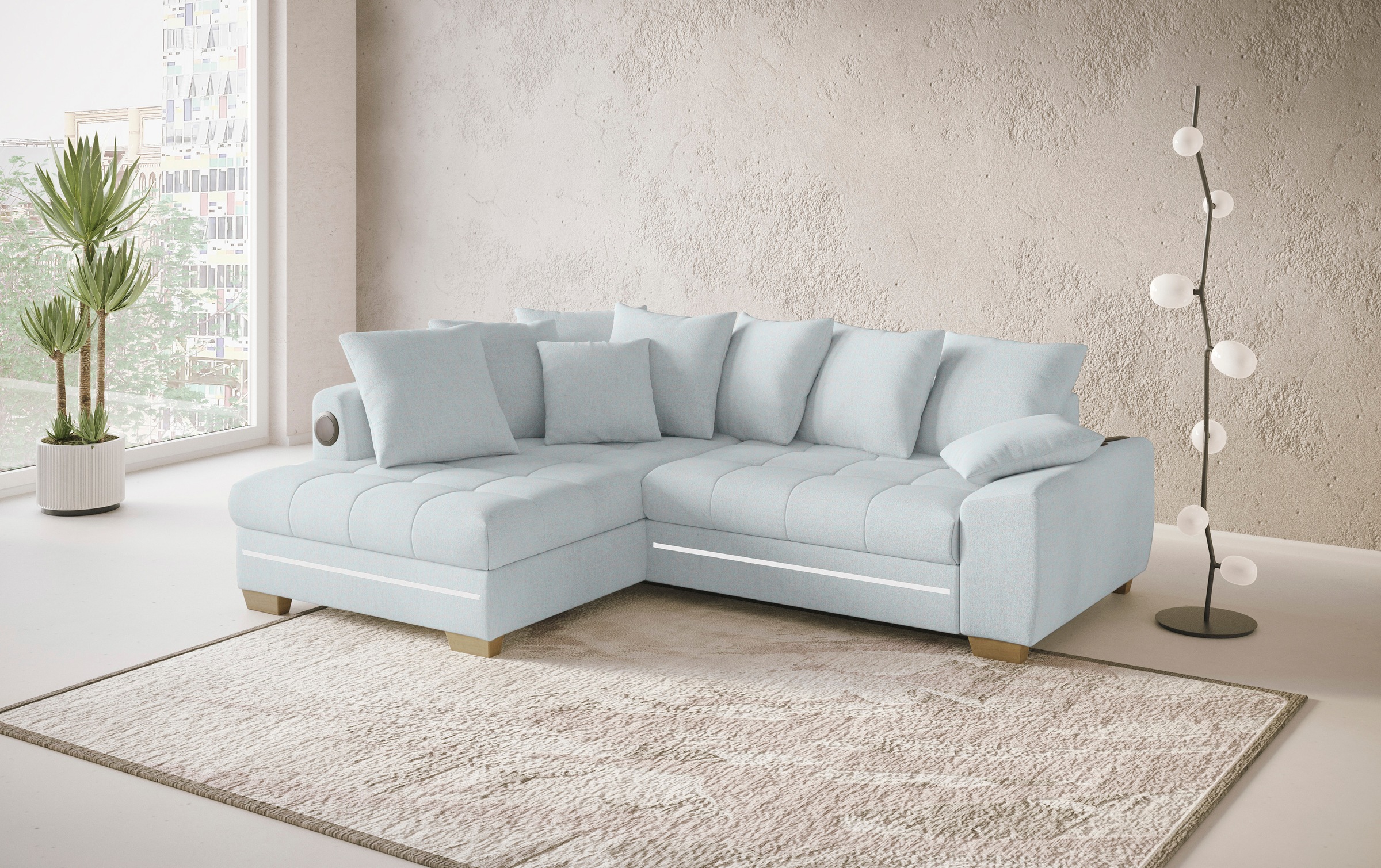 Mr. Couch Ecksofa »Nikita II, L-Form«, RGB-LED, Bluetooth-Soundsystem, wahl günstig online kaufen