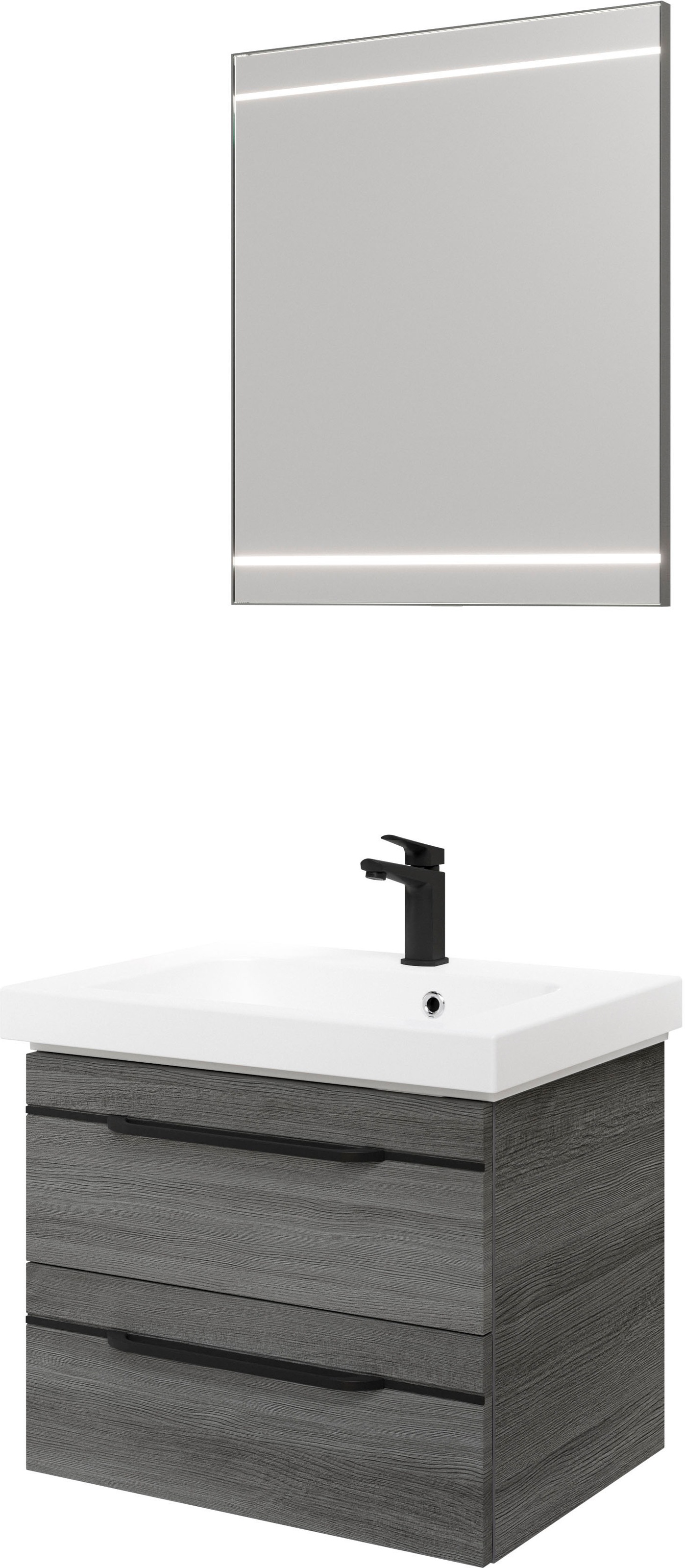 Saphir Badmöbel-Set »Balto 2-teilig Mineralmarmor-Waschtisch mit LED-Spiege günstig online kaufen