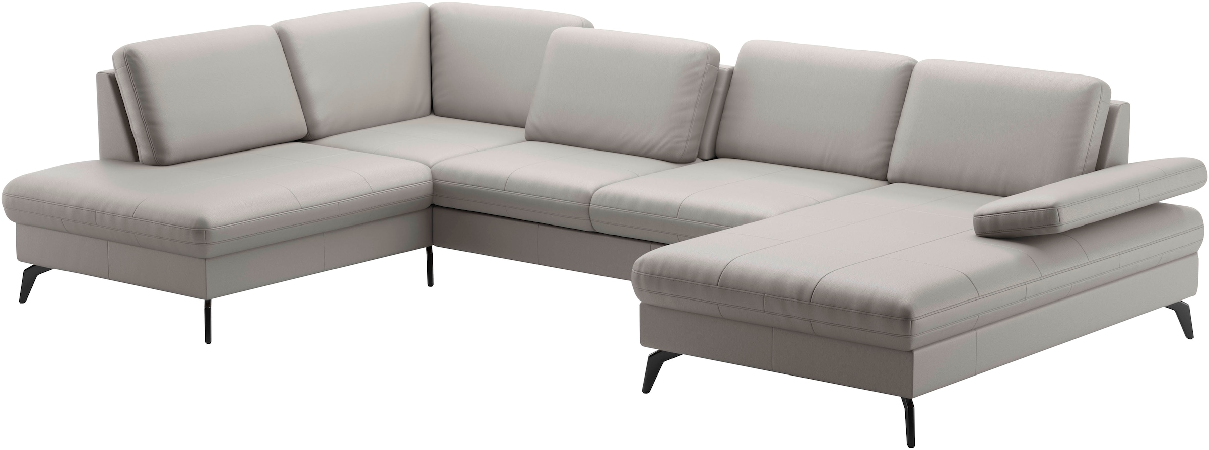 sit&more Wohnlandschaft »Morris U-Form, inkl. Sitztiefenverstellung«, wahlweise mit Armteilverstellung, Bettfunktion & Bettkasten