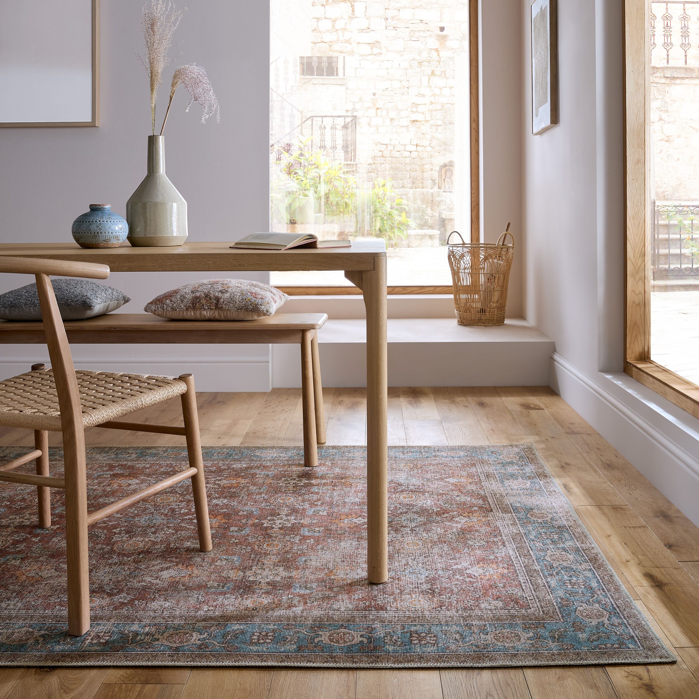 FLAIR RUGS Teppich »Cyra«, rechteckig, 4 mm Höhe, Waschbarer Traditioneller günstig online kaufen