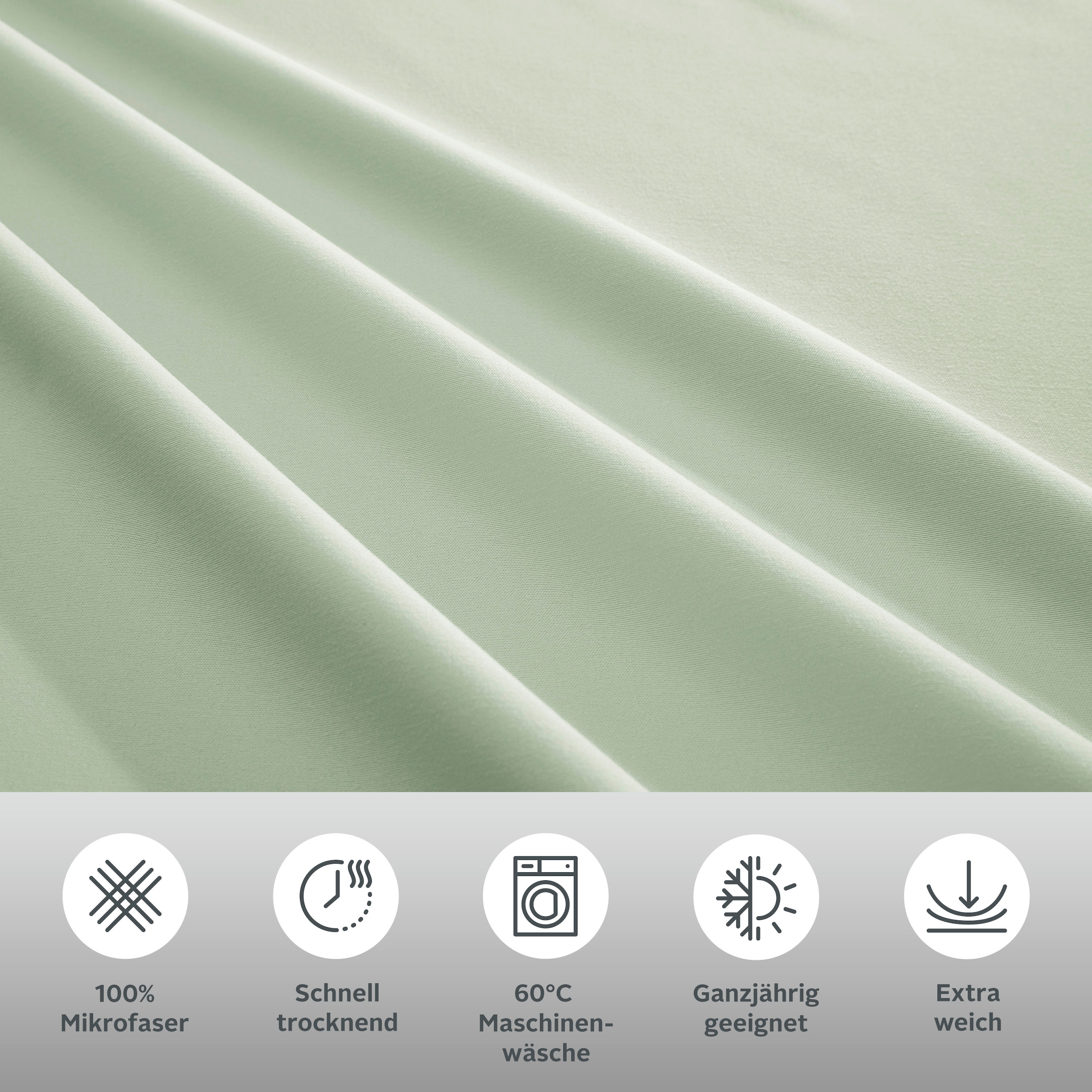 my home Bettwäsche »Desner«, Premium Qualität, 100 % Polyester, sehr weich, uni, ab 135x200 cm