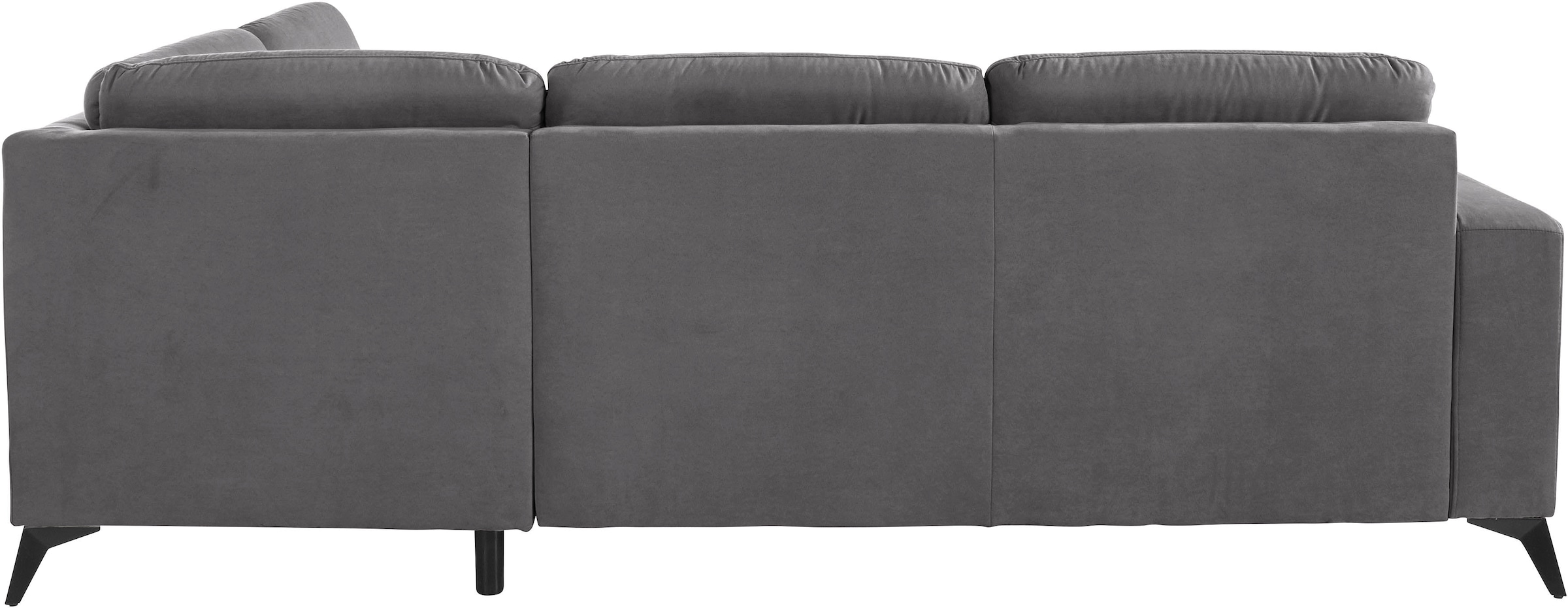 Places of Style Ecksofa »Lolland L-Form«, Wahlweise mit Bettfunktion und Stauraum, auch mit abwischbarem Bezug