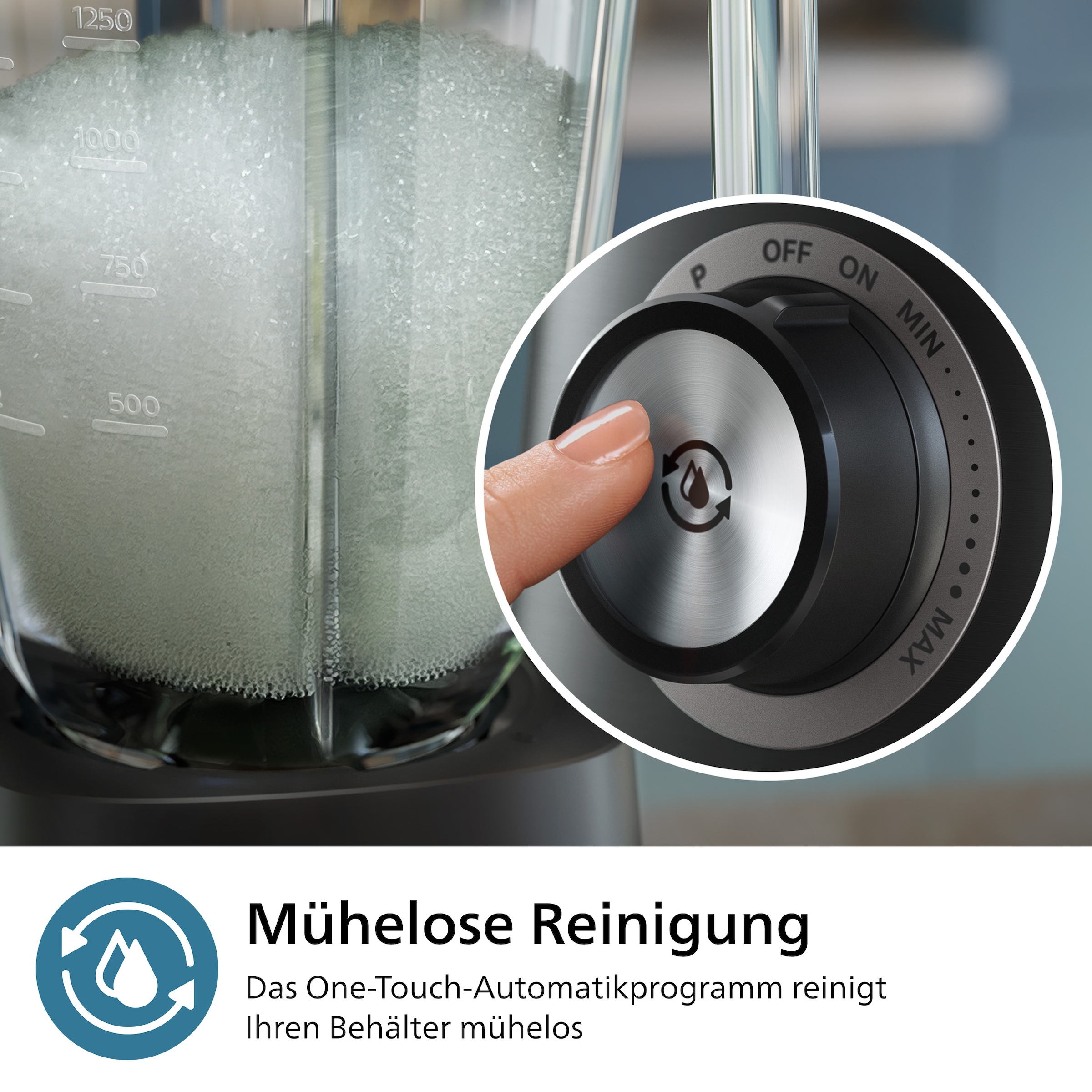 Philips Standmixer »HR3040/00 5000 Series, mit ProBlend Plus-Technologie,«, 1200 W, 2-Liter-Behälter und automatischer Reinigung; Edelstahl/Grau