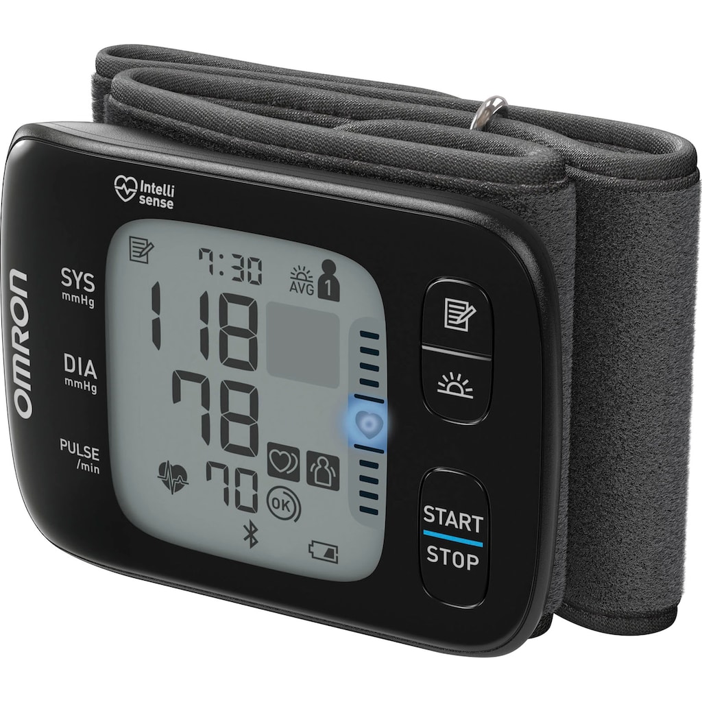 Omron Handgelenk-Blutdruckmessgerät »RS7 Intelli IT (HEM-6232T-D)«, mit LED Positionierungssensor und Bluetooth-Funktion
