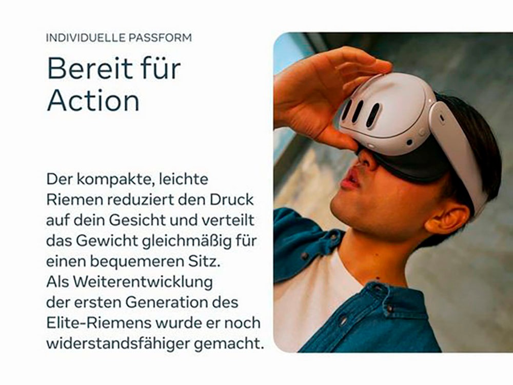 Meta Virtual-Reality-Brille »Quest 3 128 GB + Elite-Riemen (Elite Strap)«