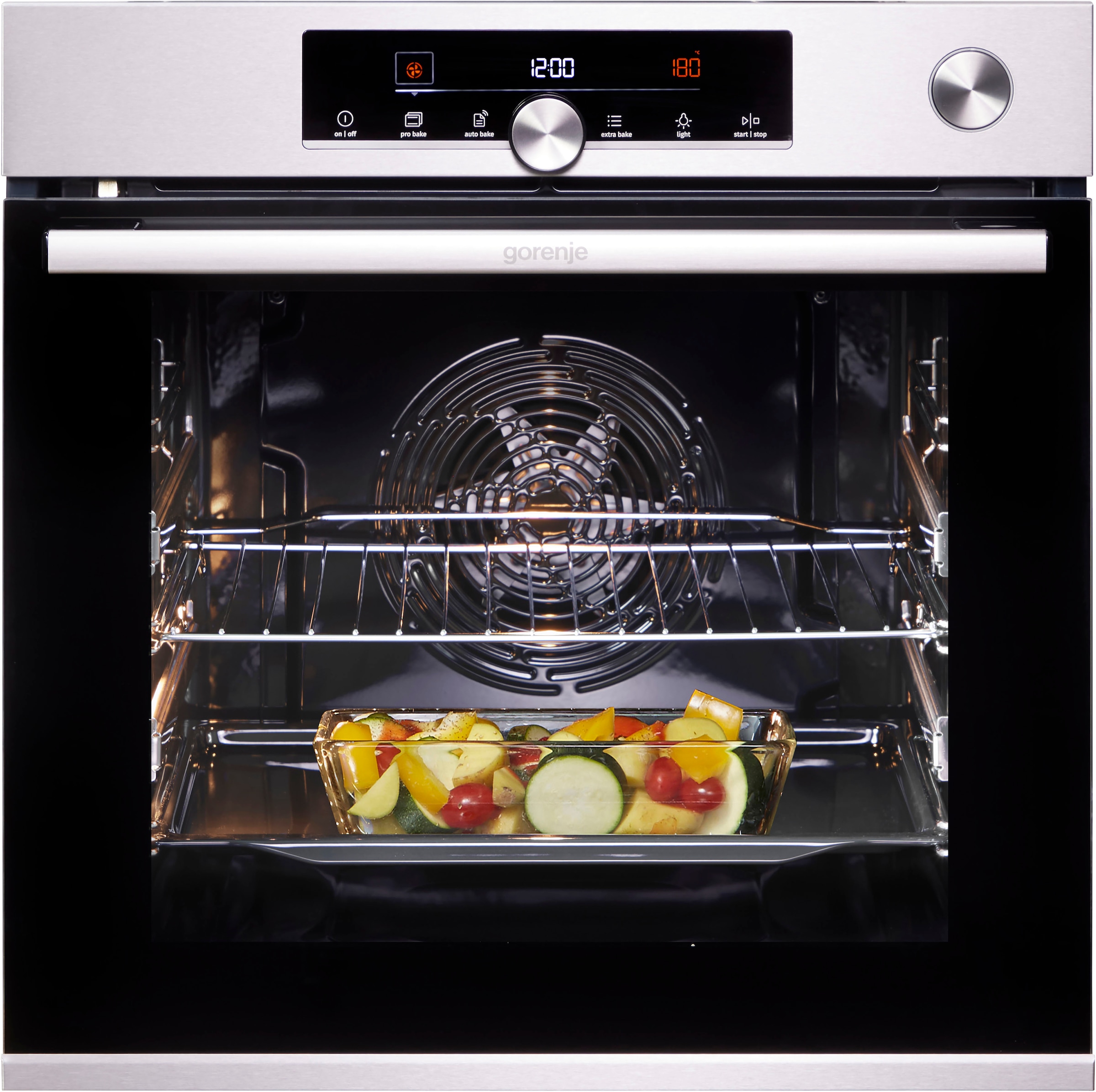 GORENJE Backofen  »BPSA6747A08XWI«, Pyrolyse, 2fach Teleskopauszug, Wassertank für Dampf, AirFry-Funktion