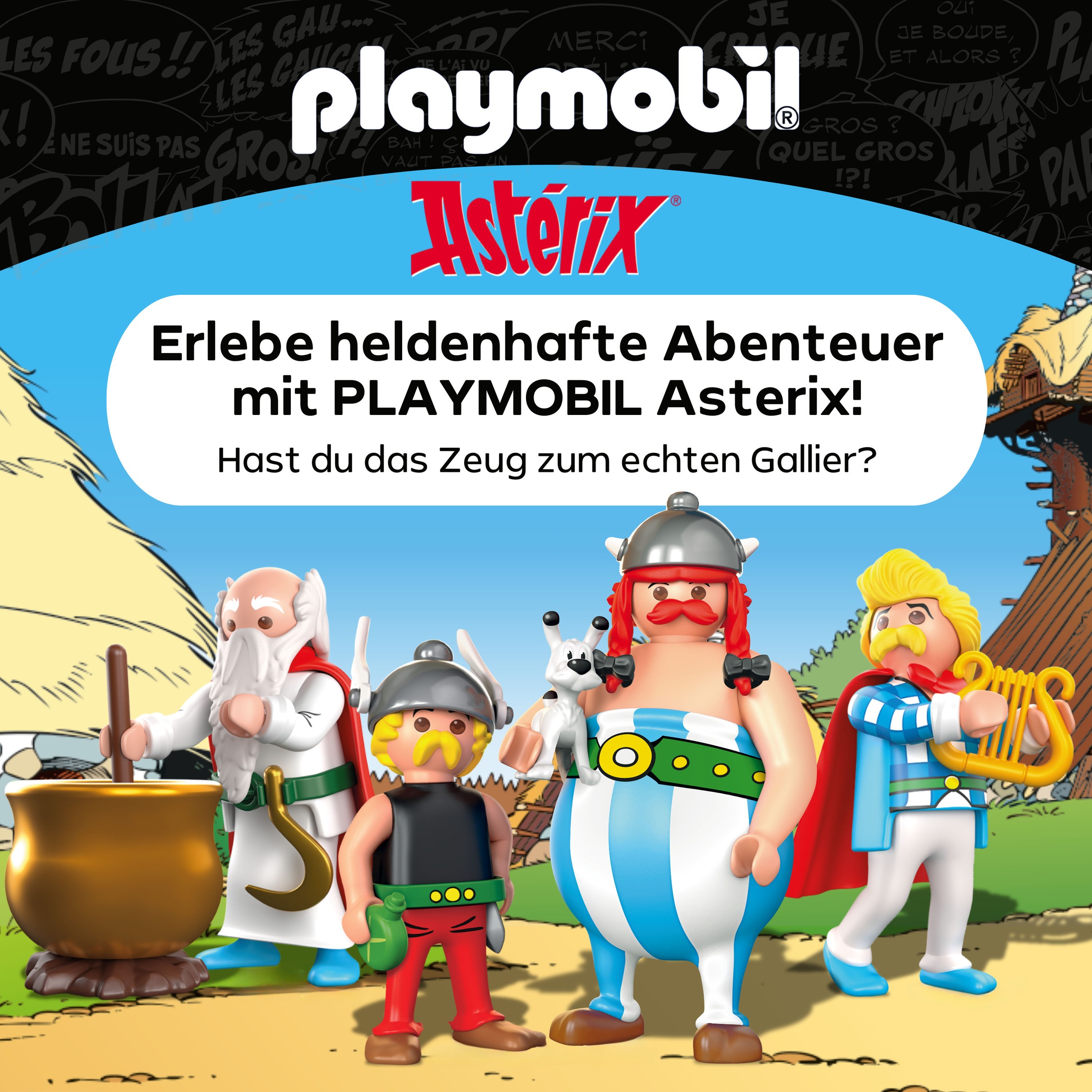 Playmobil® Konstruktions-Spielset »Asterix: Das Dorfbankett (71827), Playmobil Asterix«, (159 St.), Made in Europe